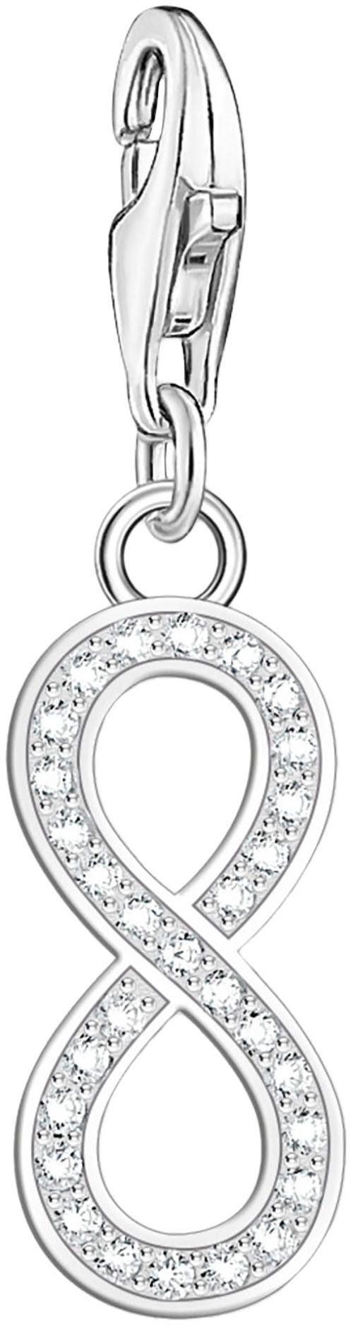 THOMAS SABO Charm-Einhänger Infinity/Unendlichkeitsschleife mit Zirkoniasteinen, mit Zirkonia (synth)