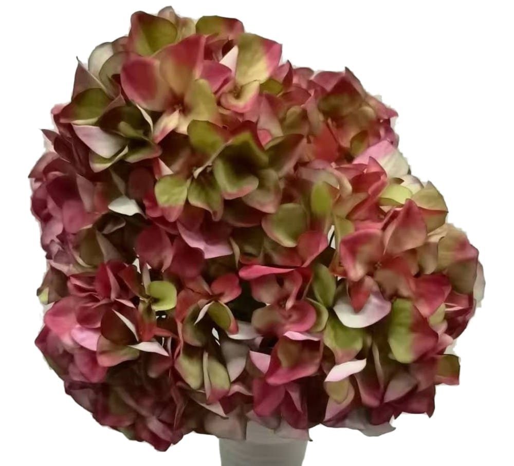 1 Hortensie Blüte Deko Blütenköpfe 20cm Künstliche Kunst Seiden Blumen Floristik 