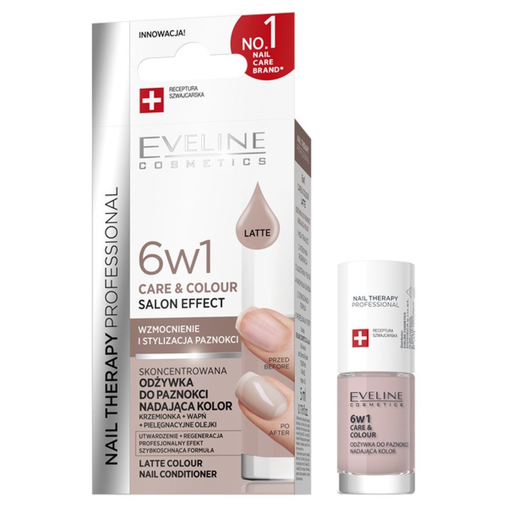 Eveline Cosmetics Nagel-Intensivkur EVELINE Nail Therapy 6in1 Care & Colour Concentrated Nail