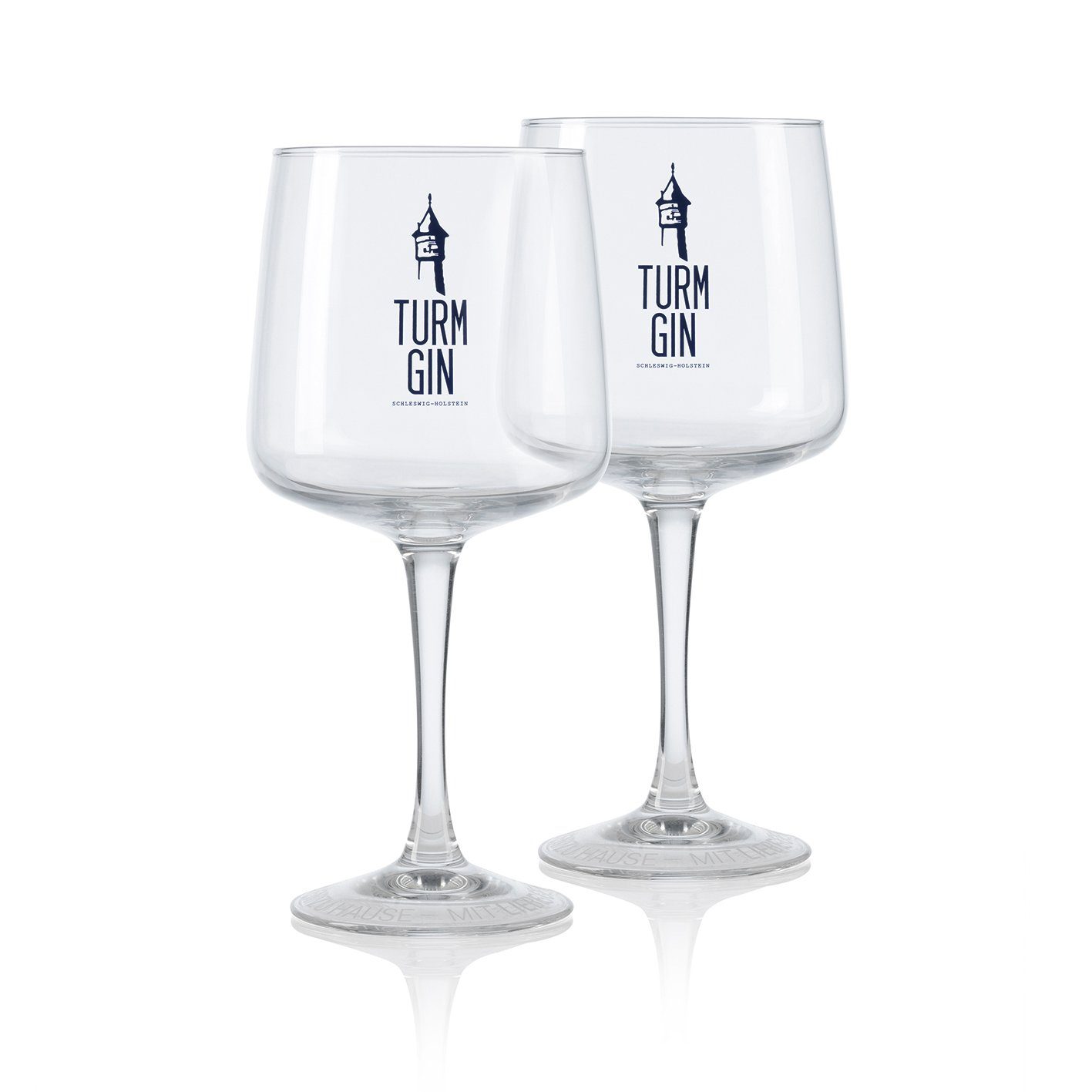 TURM GIN Weinglas Copa Glas mit Logo - 720 ml - 2er-Set