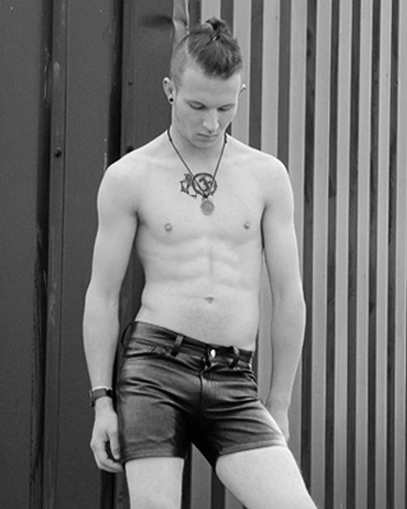Boxershorts Bockle® Sixteen Shorts kurze Lederhose Lederjeans Sexy Herren Leder Shorts