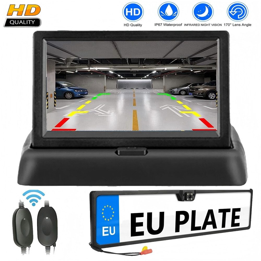 Mit 4.3'' LCD Monitor Nachtsicht Einparkhilfe Auto KFZ PKW Kamera Rückfahrkamera
