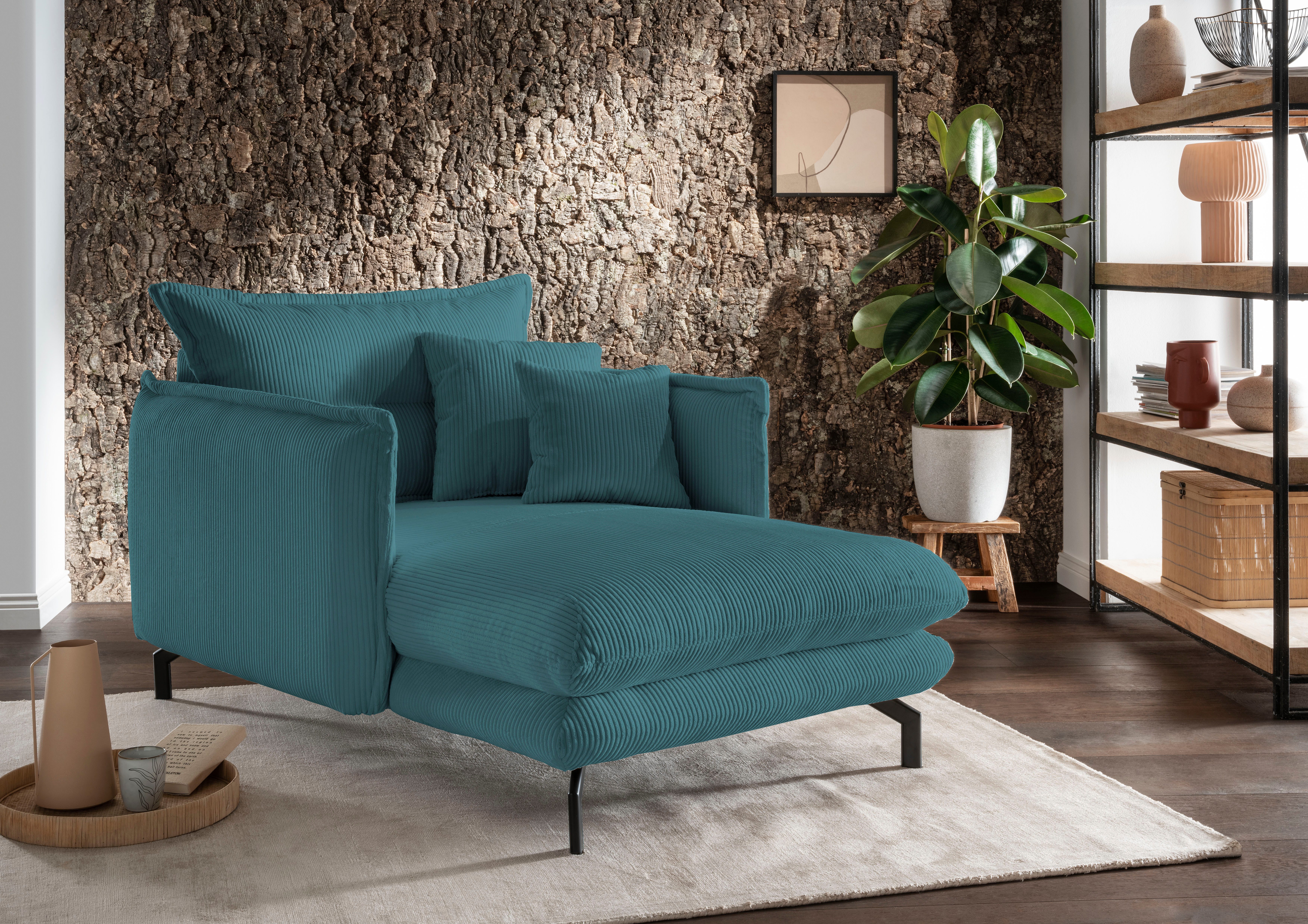 Home affaire Loveseat LAVA Mega Ohrenbacken Sessel, modern & elegant, aktuelle Kissenoptik
