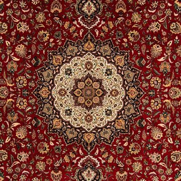 Orientteppich Perser - Täbriz - Royal - 411 x 304 cm - dunkelrot, morgenland, rechteckig, Höhe: 7 mm, Wohnzimmer, Handgeknüpft, Einzelstück mit Zertifikat