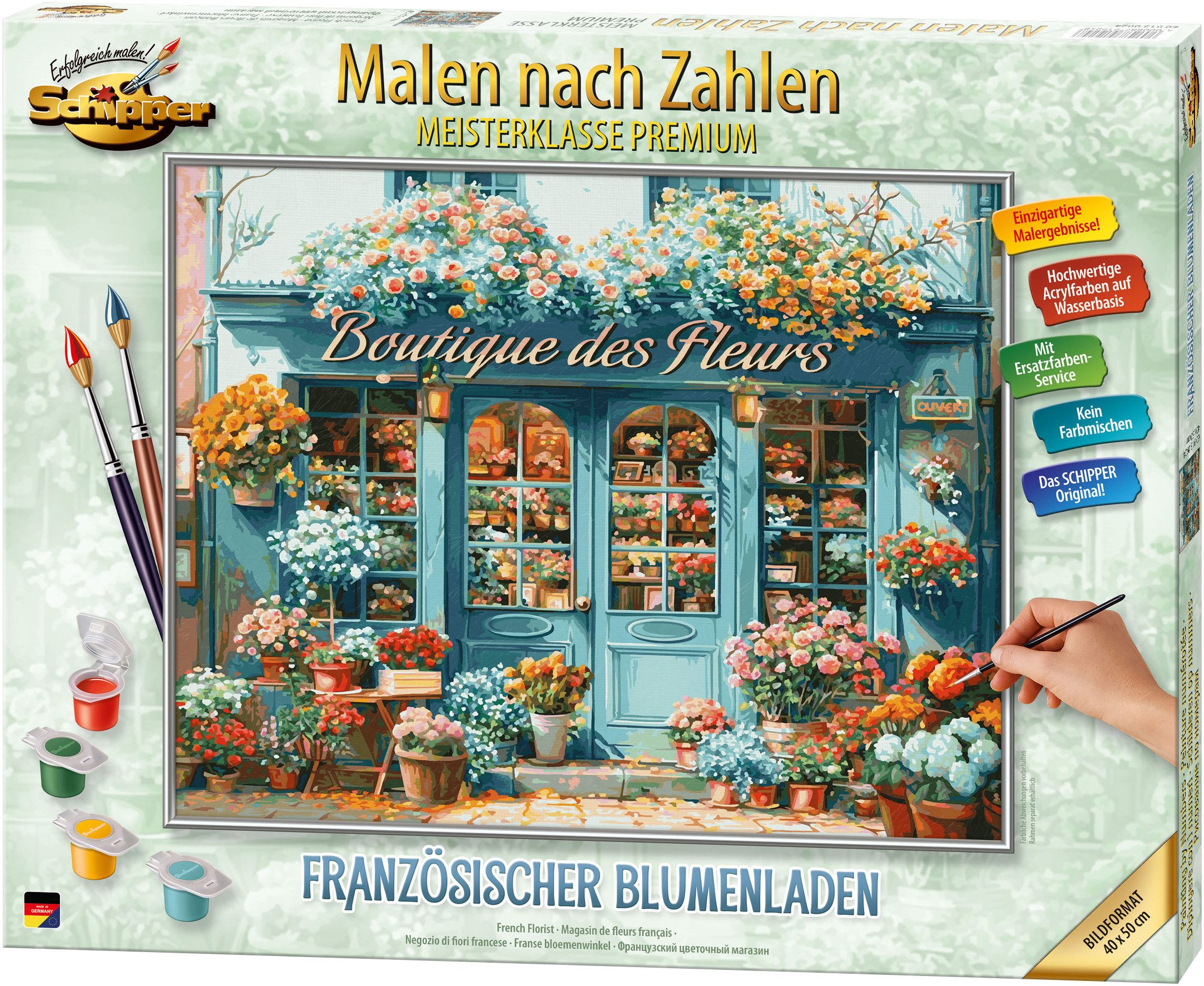Schipper Malen nach Zahlen Meisterklasse Premium - Französischer Blumenladen, Made in Germany