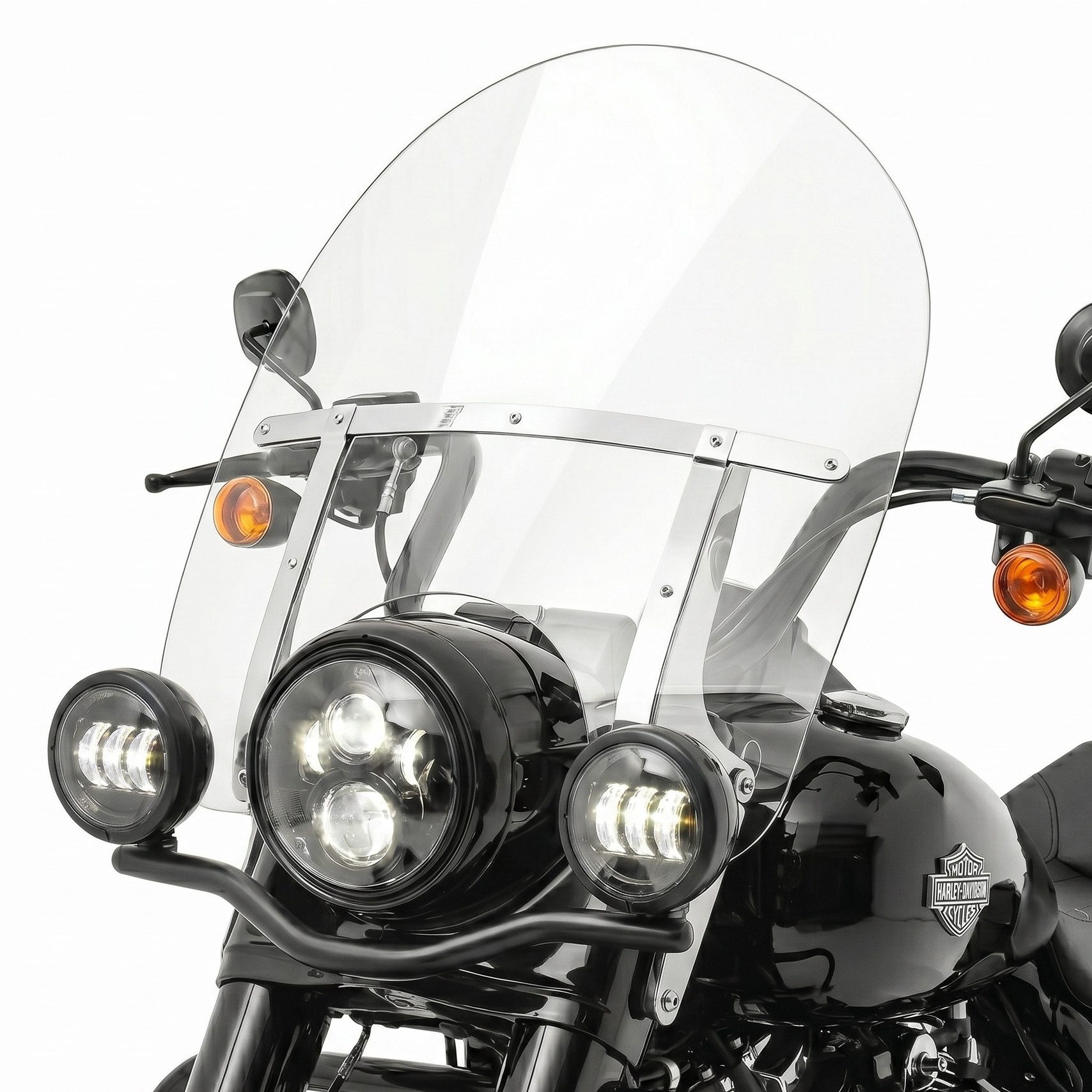 Craftride Motorradhelm-Visier Windschild Abnehmbar für Harley Davidson Road King / Classic/ Special