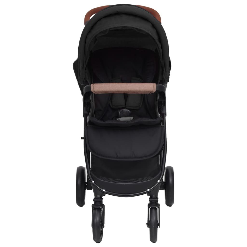 Anthrazit Stahl Kinder-Buggy Kinderwagen vidaXL 3-in-1