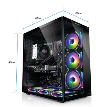 Kiebel Panorama V Gaming-PC (AMD Ryzen 5 AMD Ryzen 5 5500, RTX 4060, 32 GB RAM, 2000 GB SSD, Luftkühlung, RGB-Beleuchtung, WLAN)