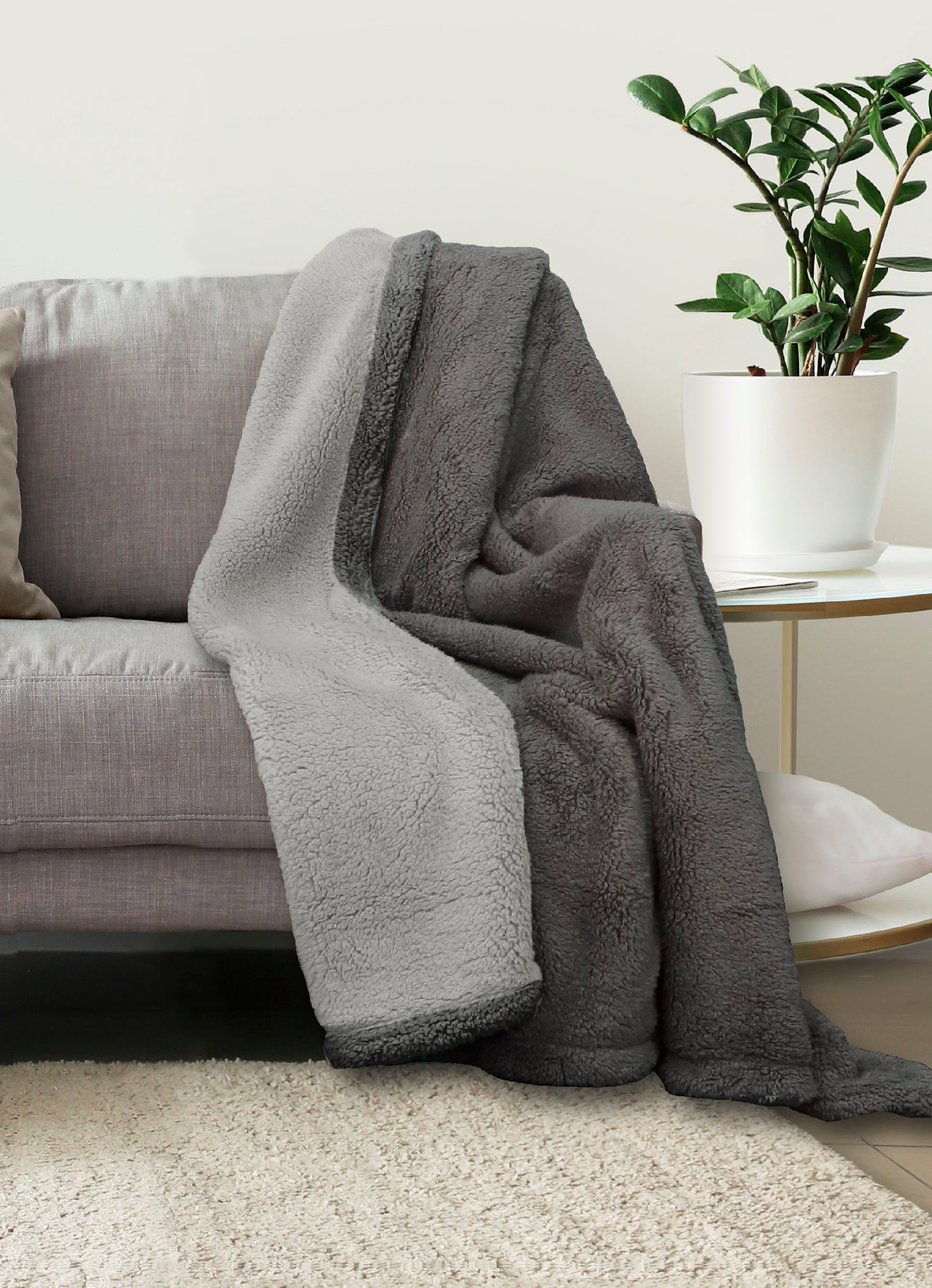 Biberna Tagesdecke Tagesdecke Sherpa, Kuscheldecke, superweiche günstig online kaufen