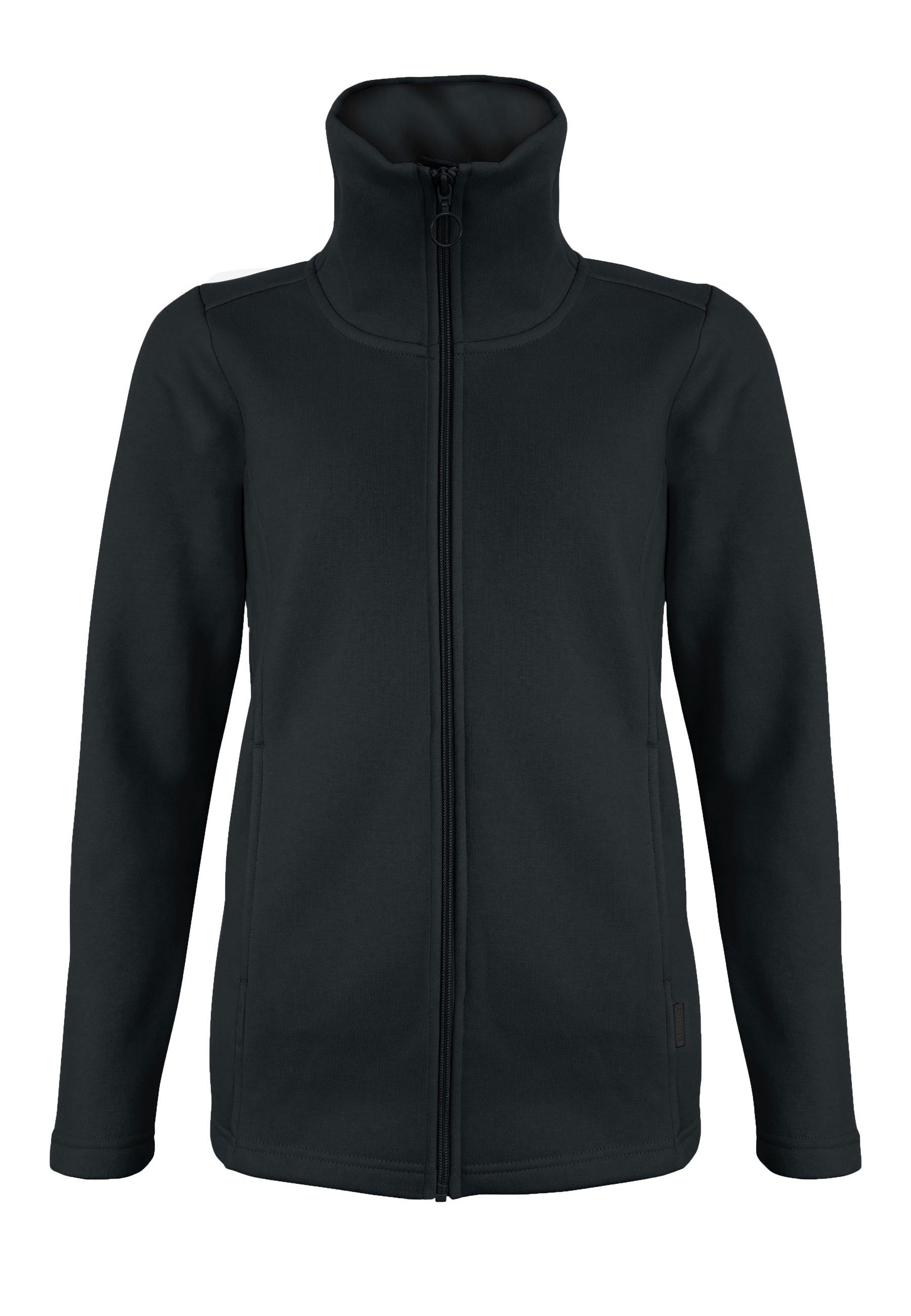 Elkline Strickfleecejacke Orchid voluminösem Kragen black