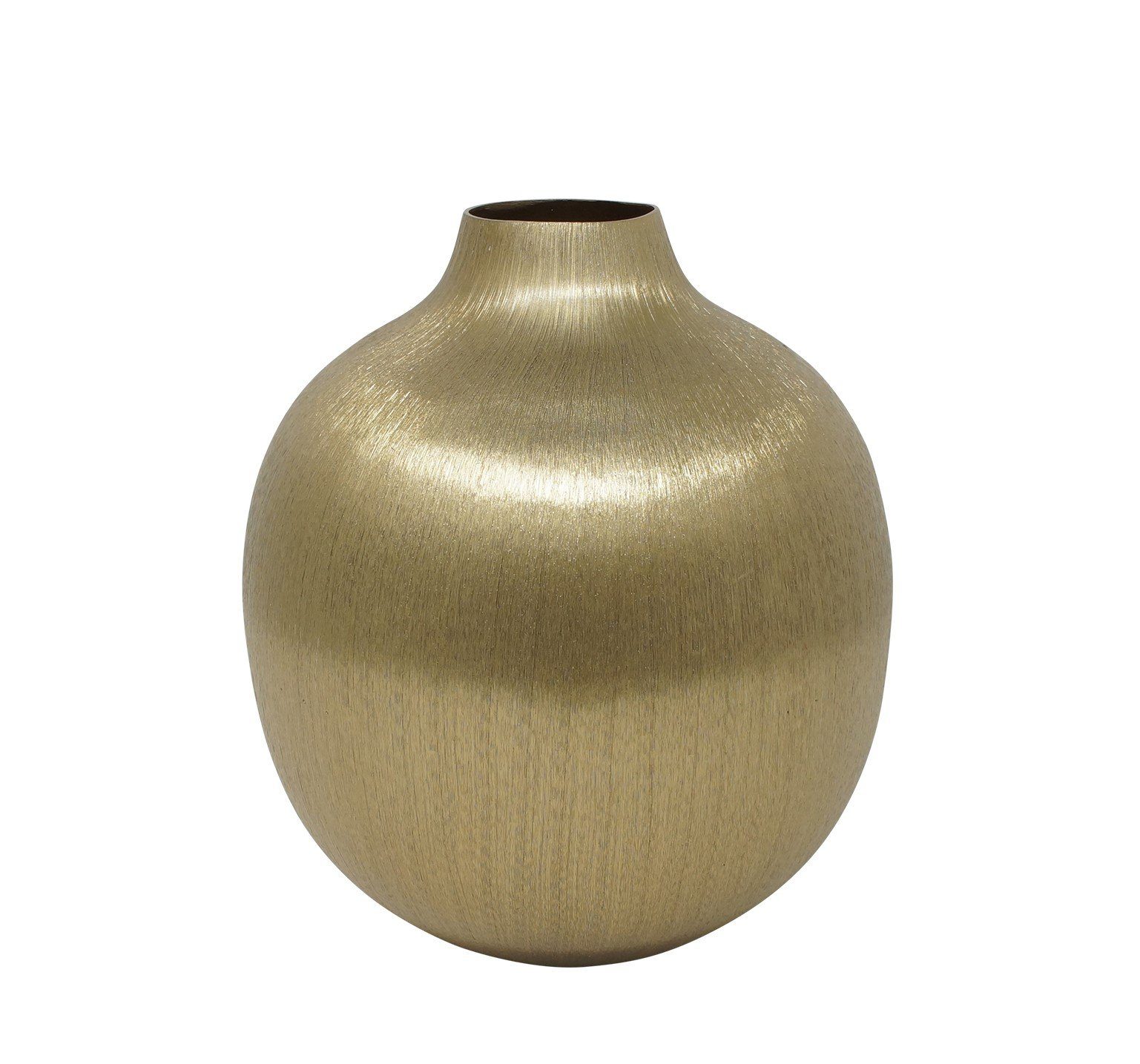 LaLe Living Dekovase Blumenvase Meliha in Gold, 20 x 22 cm mit strukturierter Oberfläche, aus Aluminium. € 44,90