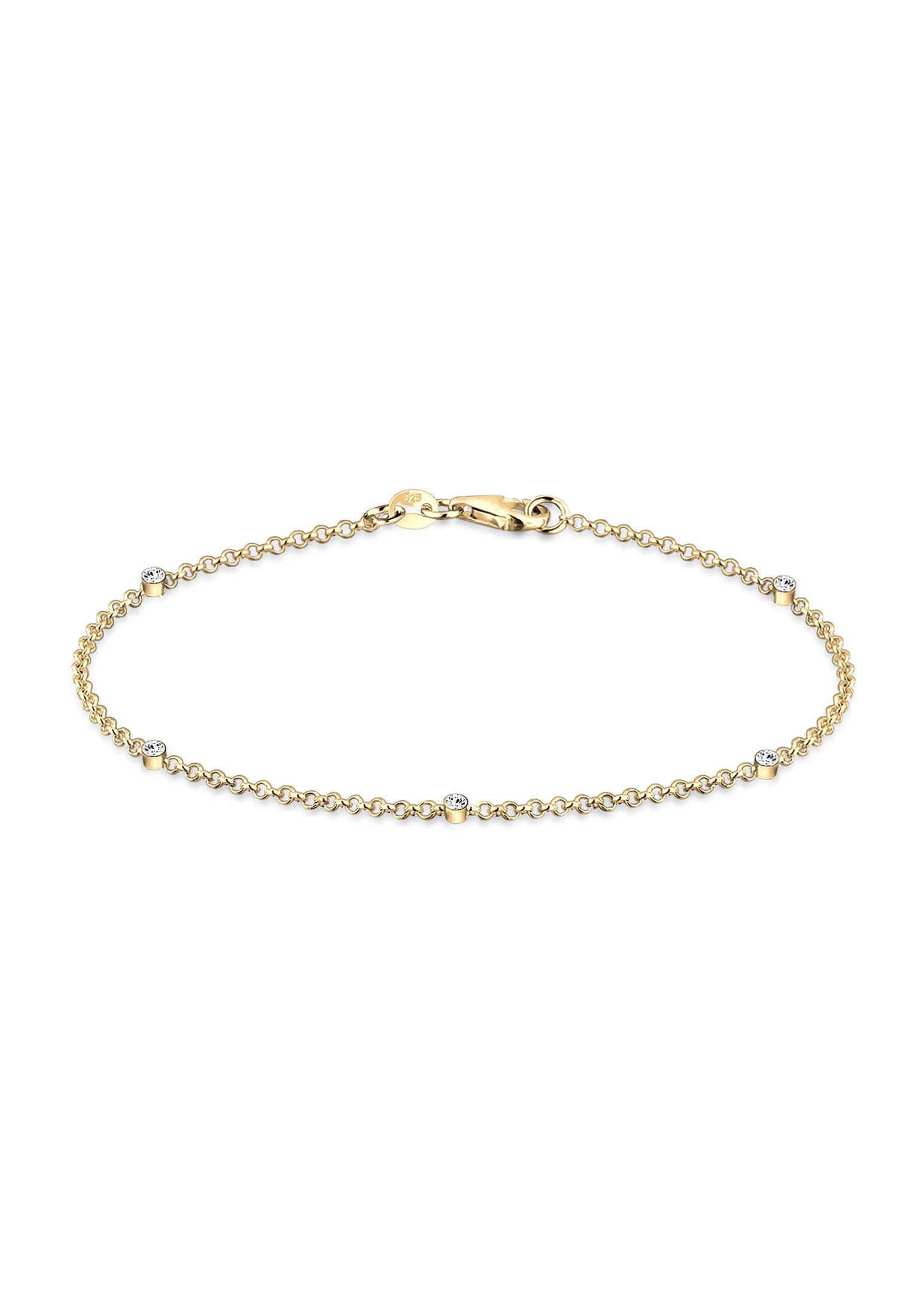 Elli Armband Kristalle Eleganz 925 Silber Basic Gold