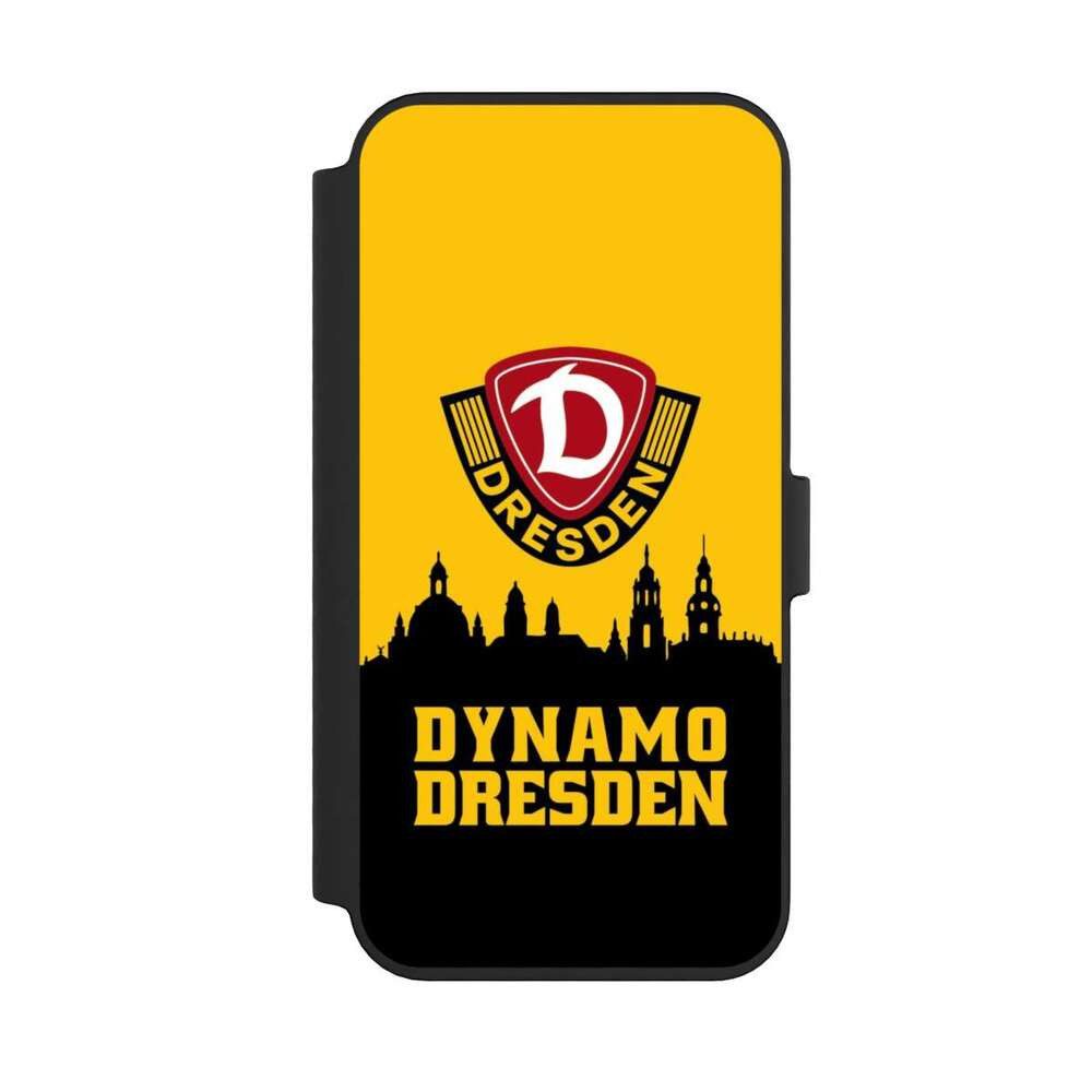 NIVOCASE Handyhülle SG Dynamo Dresden Skyline SGD Dynamo Silhouette Dresden, Apple iPhone 14 Pro Max Klapphülle Handyhülle aus Kunst Leder