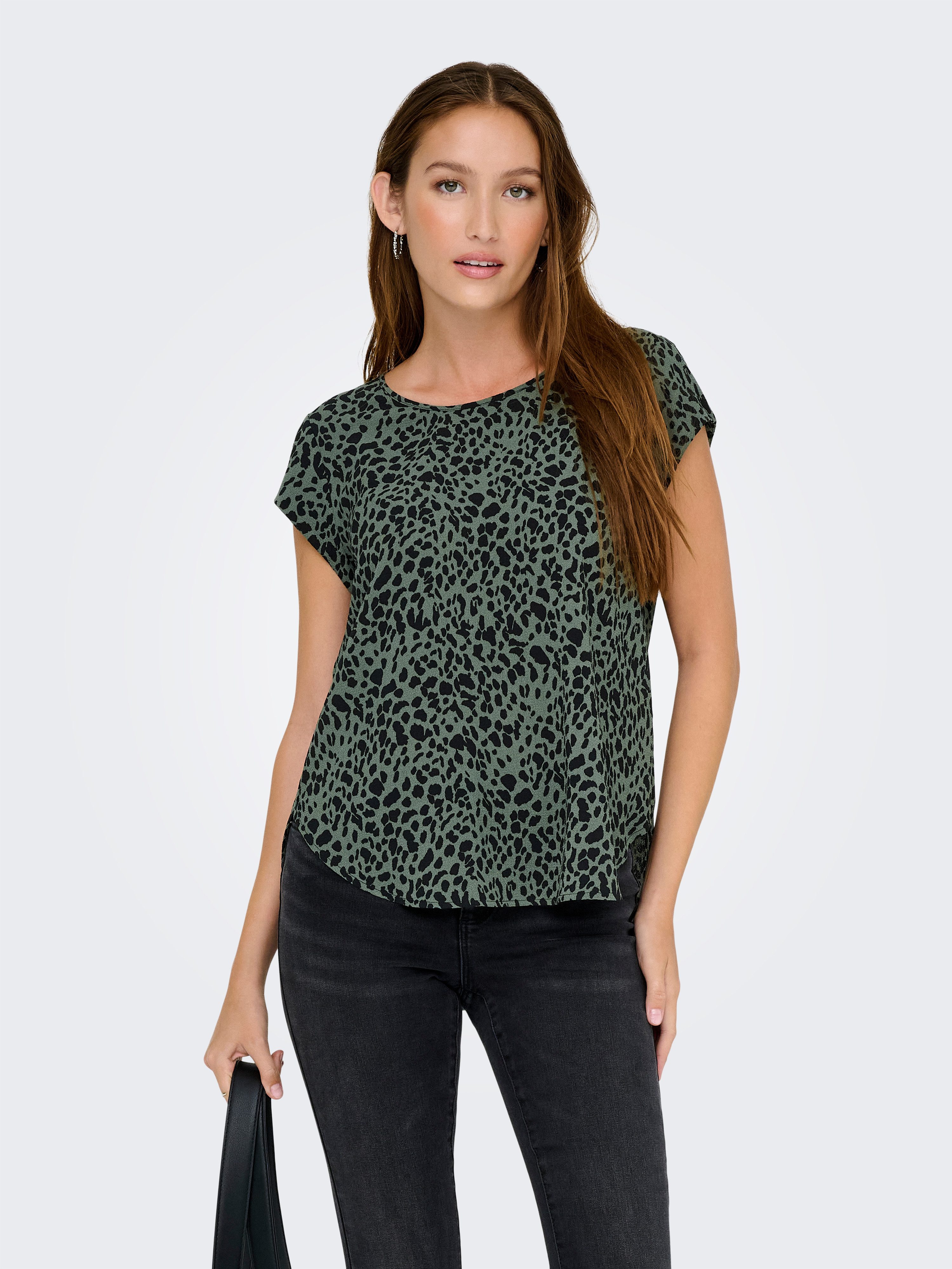 ONLY Shirtbluse ONLVIC S/S AOP TOP günstig online kaufen