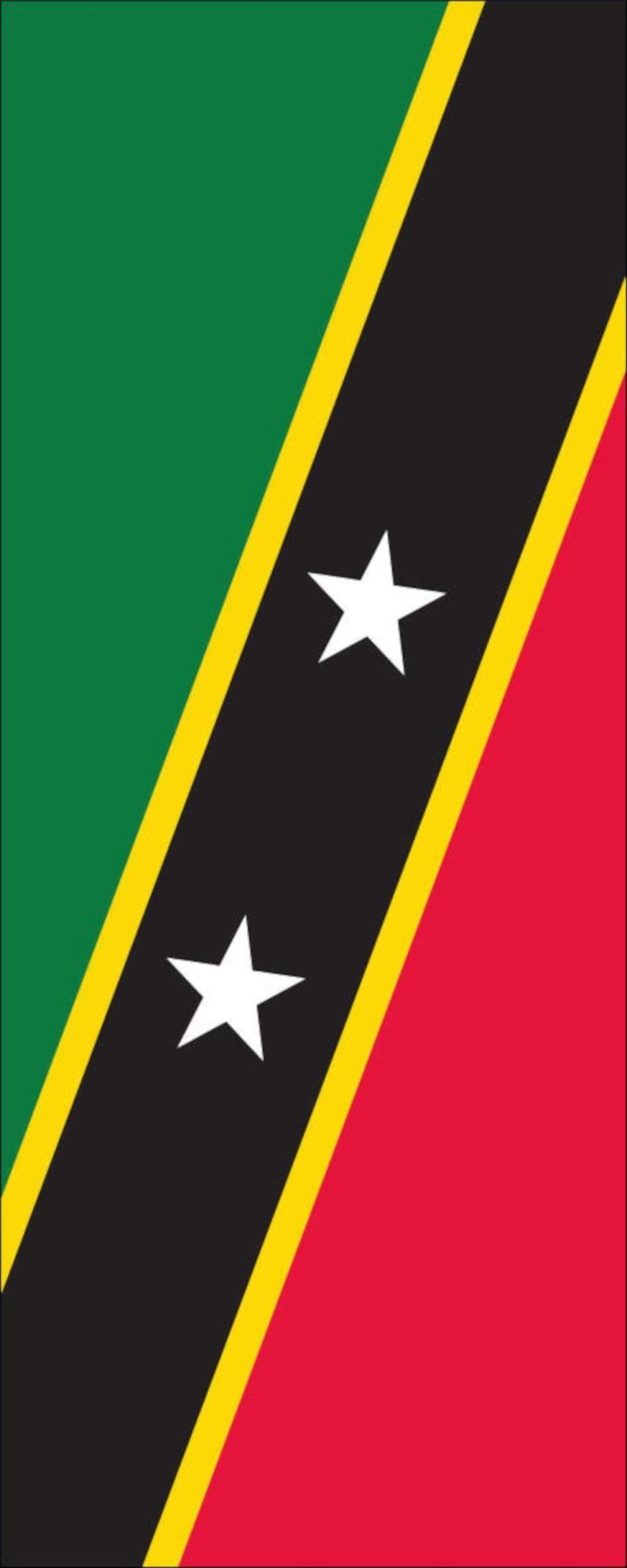 flaggenmeer Flagge Flagge St. Kitts und Nevis 110 g/m² Hochformat