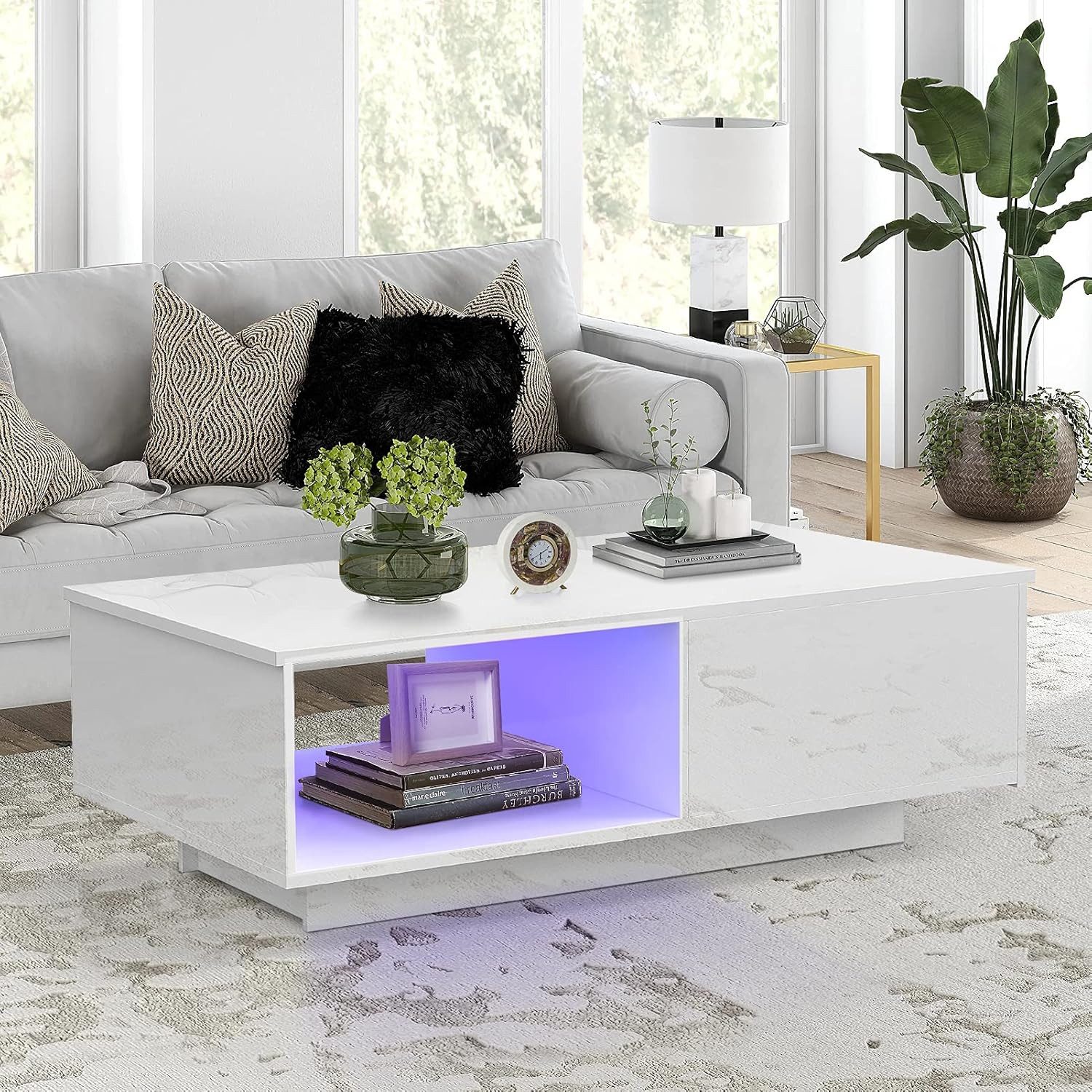 cocosity Couchtisch Moderner rechteckiger Couchtisch mit günstig online kaufen