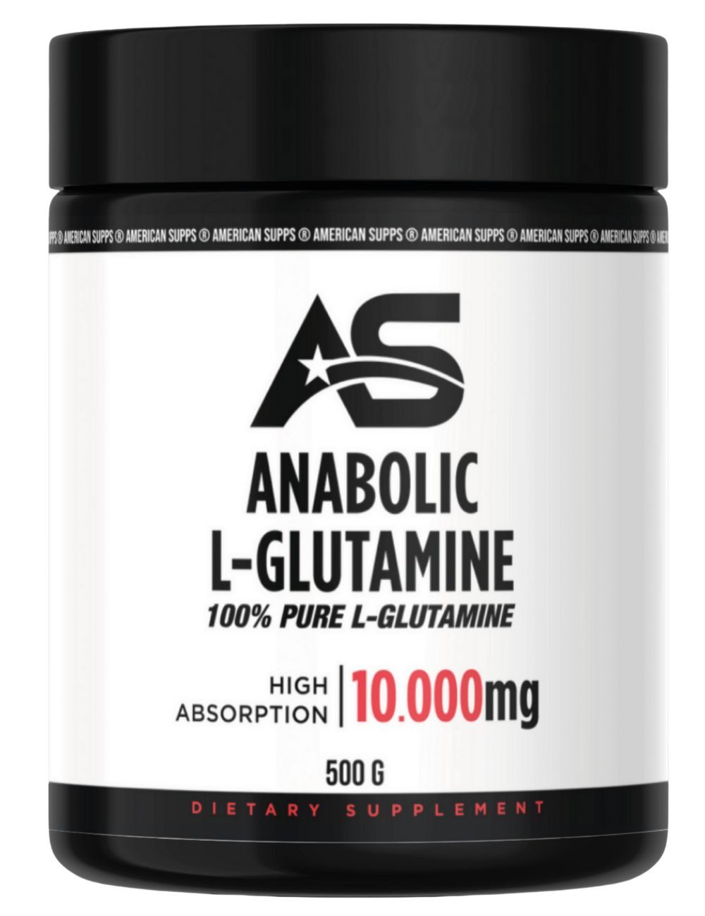 American Supps L-Glutamine 100% reines Glutamin Pulver, 500 g
