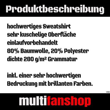multifanshop Sweatshirt Dänemark - Brust & Seite - Pullover