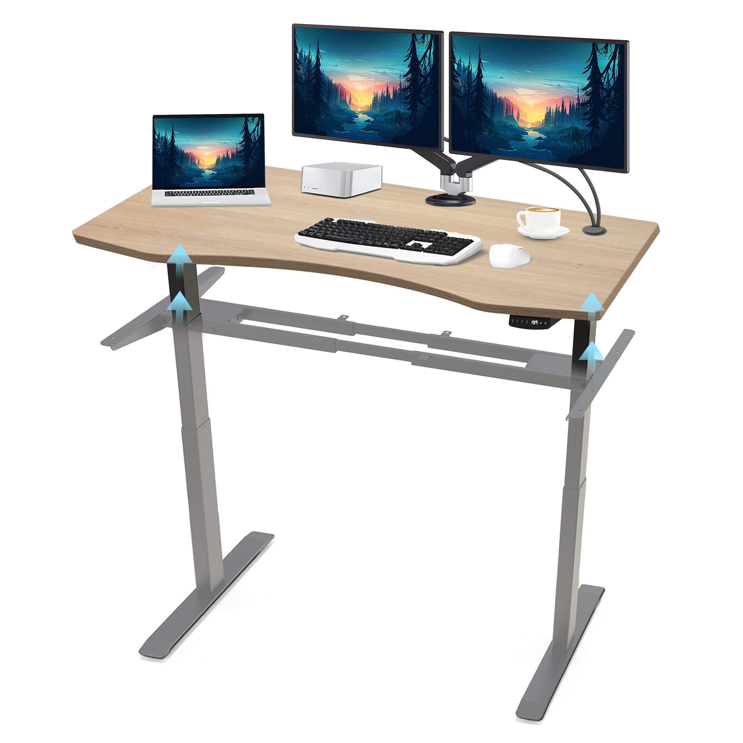PROMAFIT Arbeitstisch Schreibtisch Stehtisch mit elektrischer günstig online kaufen