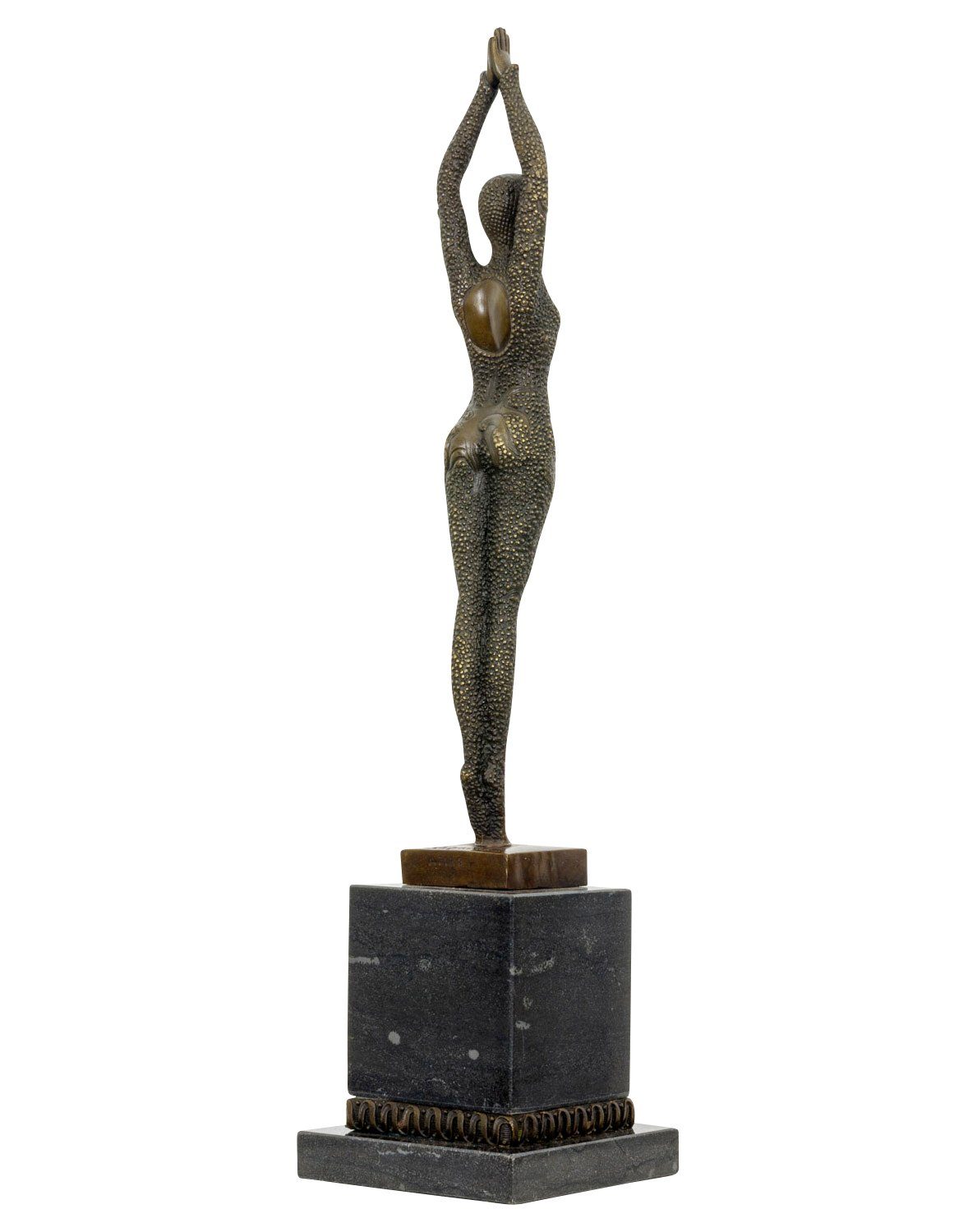 Aubaho Skulptur Bronzeskulptur Replik Antik-Stil Tänzerin Kopie 49cm nach Chiparus