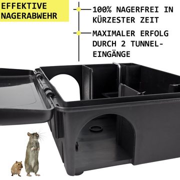 Petigi Köderbox 4x Köderstation Kompaktbox Köderbox Mäusebox Rattenbox Nagerstation