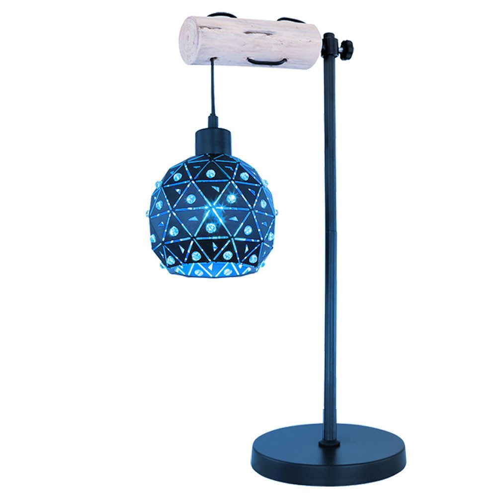 GLOBO LIGHTING LED Tischleuchte, Leuchtmittel inklusive, Warmweiß, Farbwechsel, Tischlampe Tischleuchte dimmbar Fernbedienung Kristall Leselampe LED