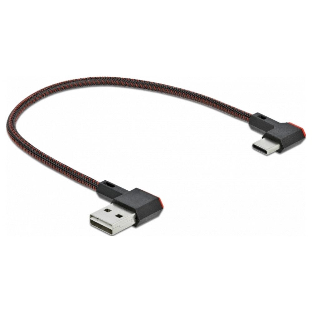Delock USB-Kabel USB 2.0 USB-A Stecker, USB-C® Stecker 0.20 m Schwarz USB-Kabel