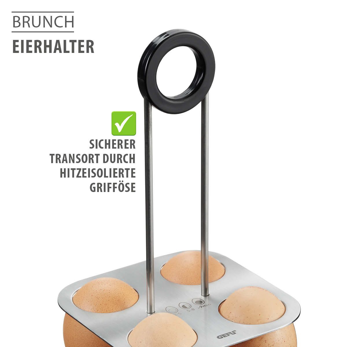 GEFU Eierbecher Eierhalter BRUNCH Edelstahl Eier Eierbecher Halter