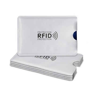 kwmobile Kartenetui, 5x Kreditkarten Karten Hülle mit RFID Blocker - Kreditkarte EC-Karte Krankenkarte Kartenschutzhülle
