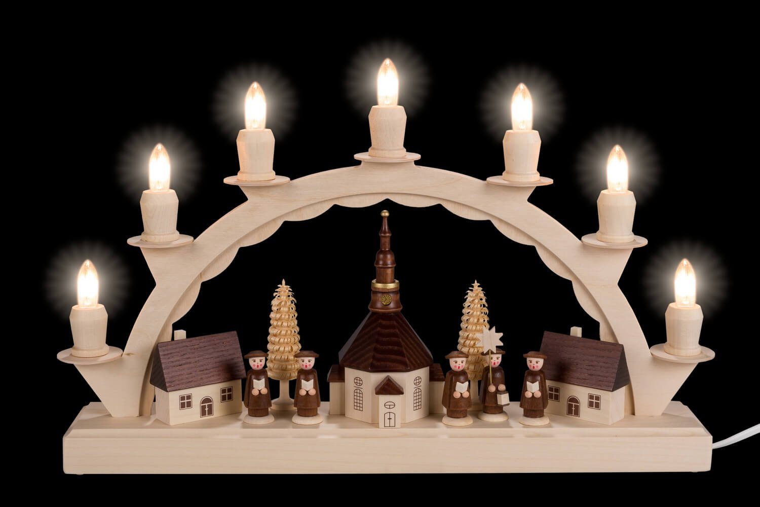 SEIFFEN.COM by Nestler LED Schwibbogen LED Schwibbogen Seiffener Dorf mit K günstig online kaufen