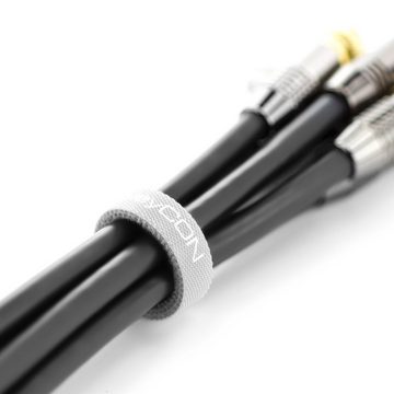 deleyCON deleyCON 2m Klettband Rolle 10mm Breit Kabelbinder Klettverschluss Stromkabel