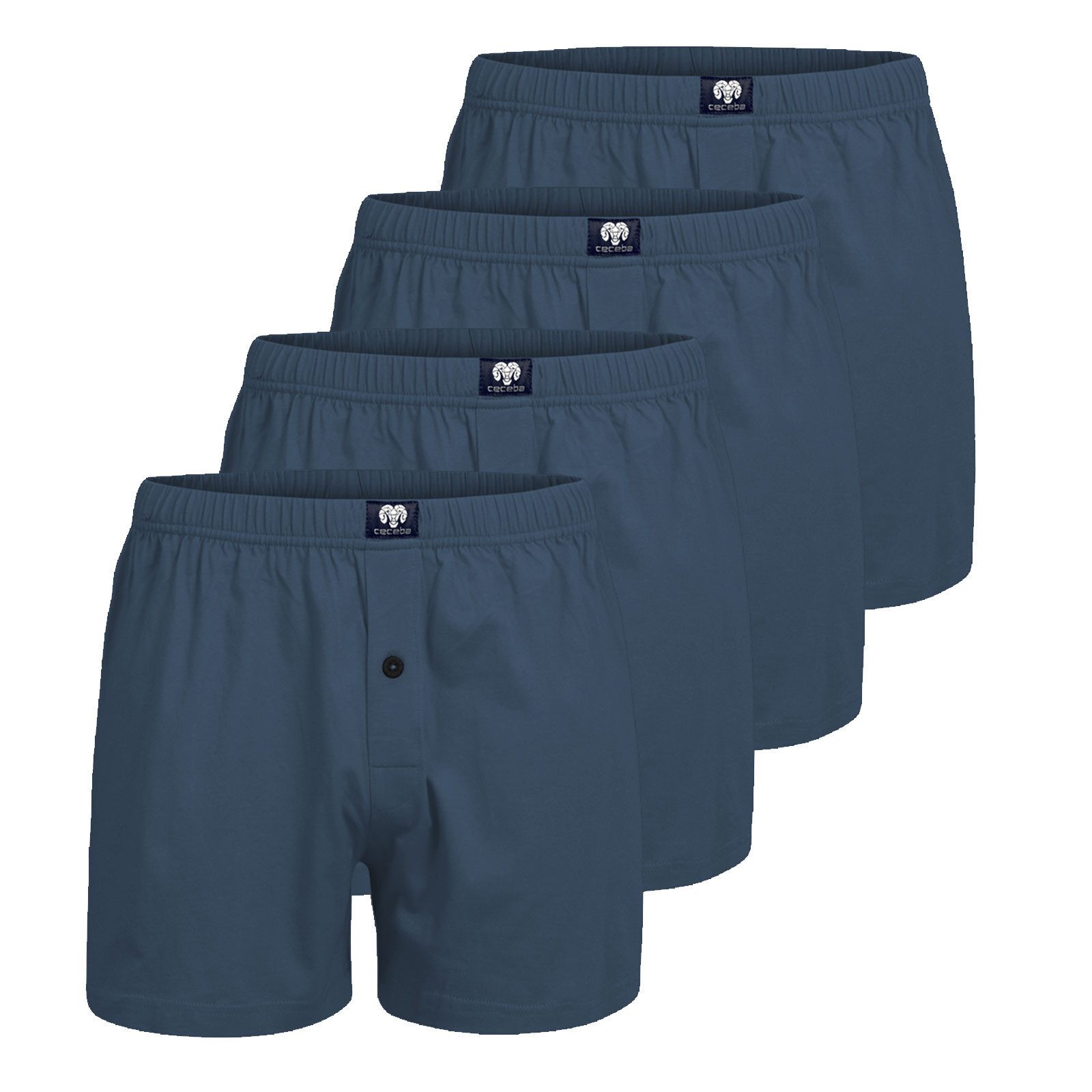 CECEBA Boxershorts Herren (4-St) mit einem Eingriff mit Knopfleiste