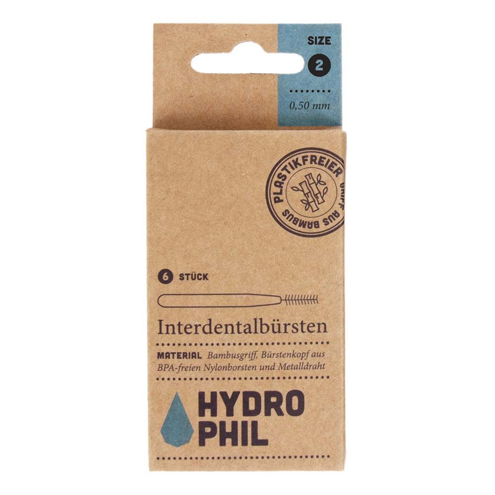 Hydrophil Zahnbürste Interdentalbürsten - 0,50 mm Size 2