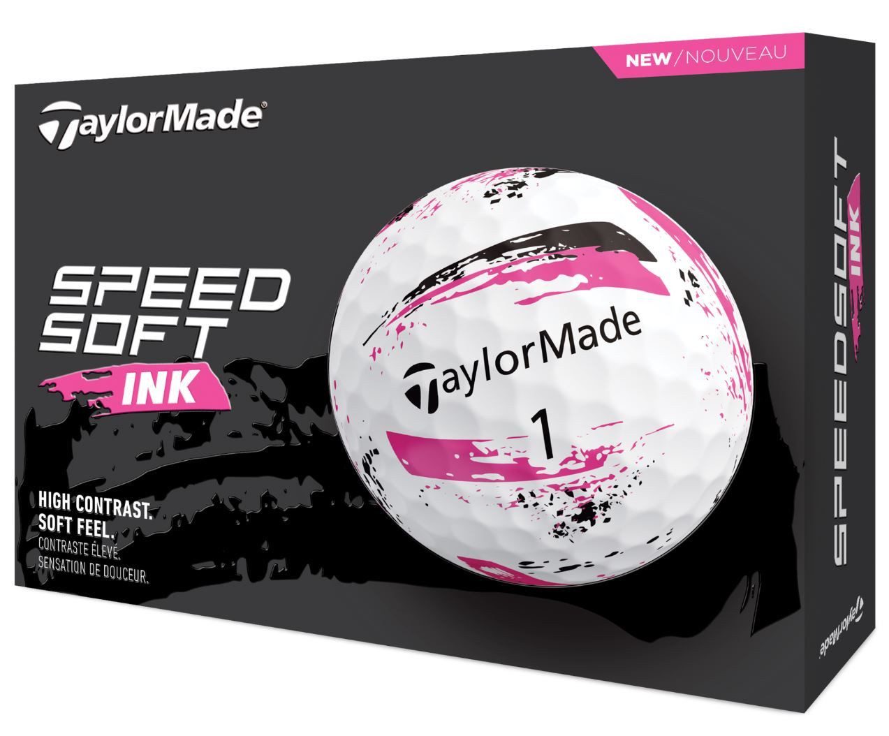 Taylormade Golfball TaylorMade Golfball SpeedSoft Ink Pink 1 Dutzend