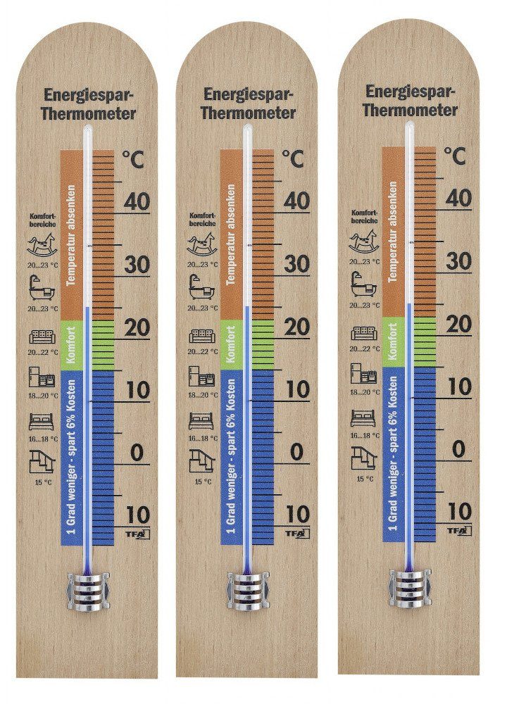 Raumthermometer analoges Energiespar-Thermometer TFA 12.1055 Raumtemperaturkontrolle
