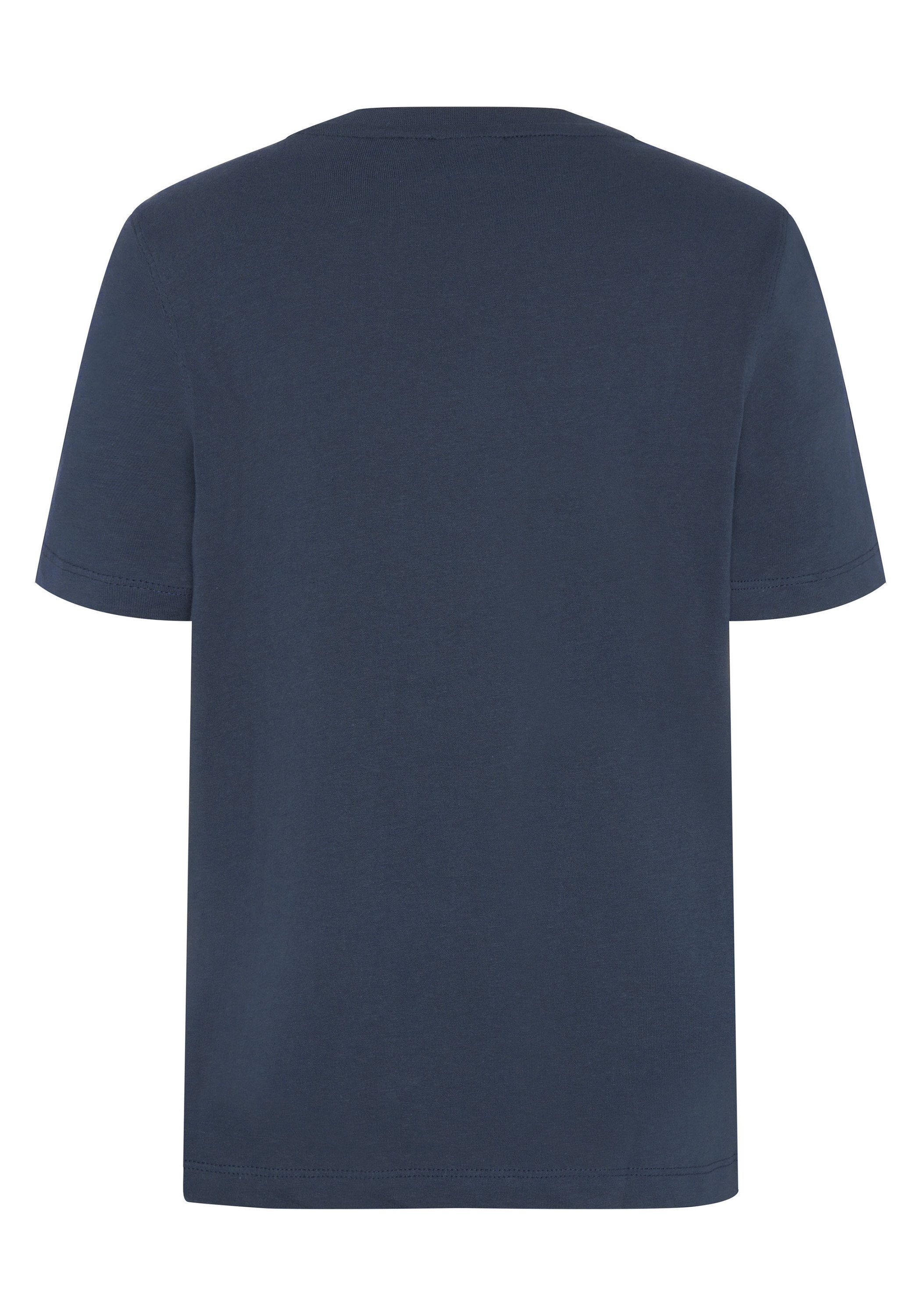 Polo farbenfrohem Print-Shirt mit Logoprint Eclipse Total Sylt 19-4010