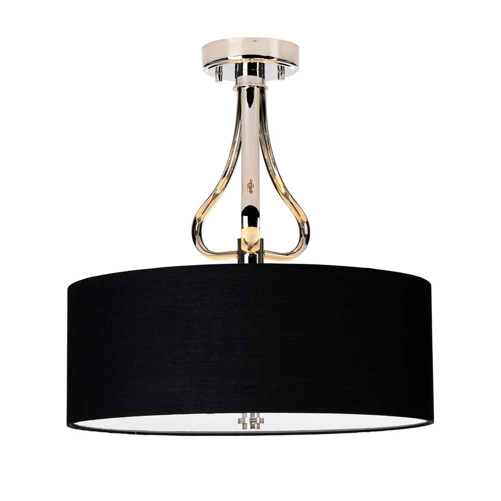 Elstead LIGHTING LED Deckenleuchte, Leuchtmittel inklusive, Warmweiß, Deckenleuchte Wohnzimmerlampe LED Stahl Chrom 3 Flammig Schwarz IP44