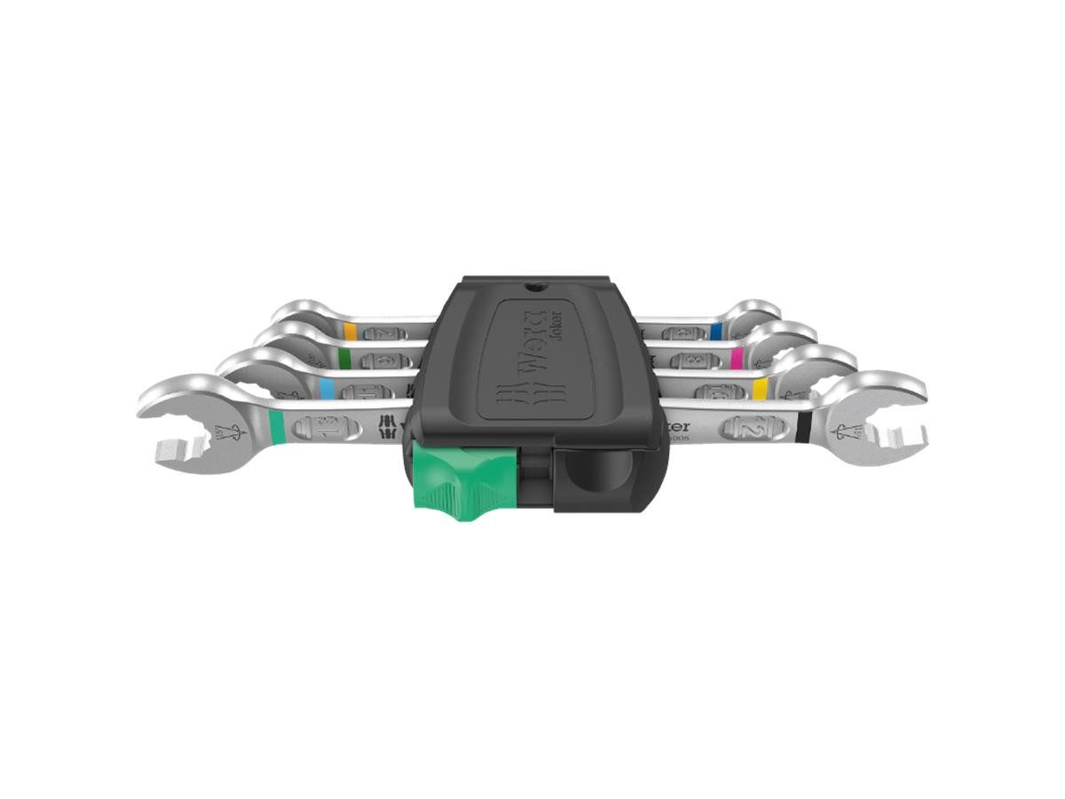 Wera Maulschlüssel 6005 Joker 4 Set 1 (Set, 5 St), 15° Rückholwinkel, Farbkennzeichnung nach Größen