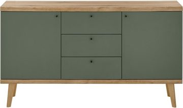 Furn.Design Sideboard Juna (Kommode in Evoke Eiche mit Salbeigrün, 160 x 83 cm), skandinavisches Design