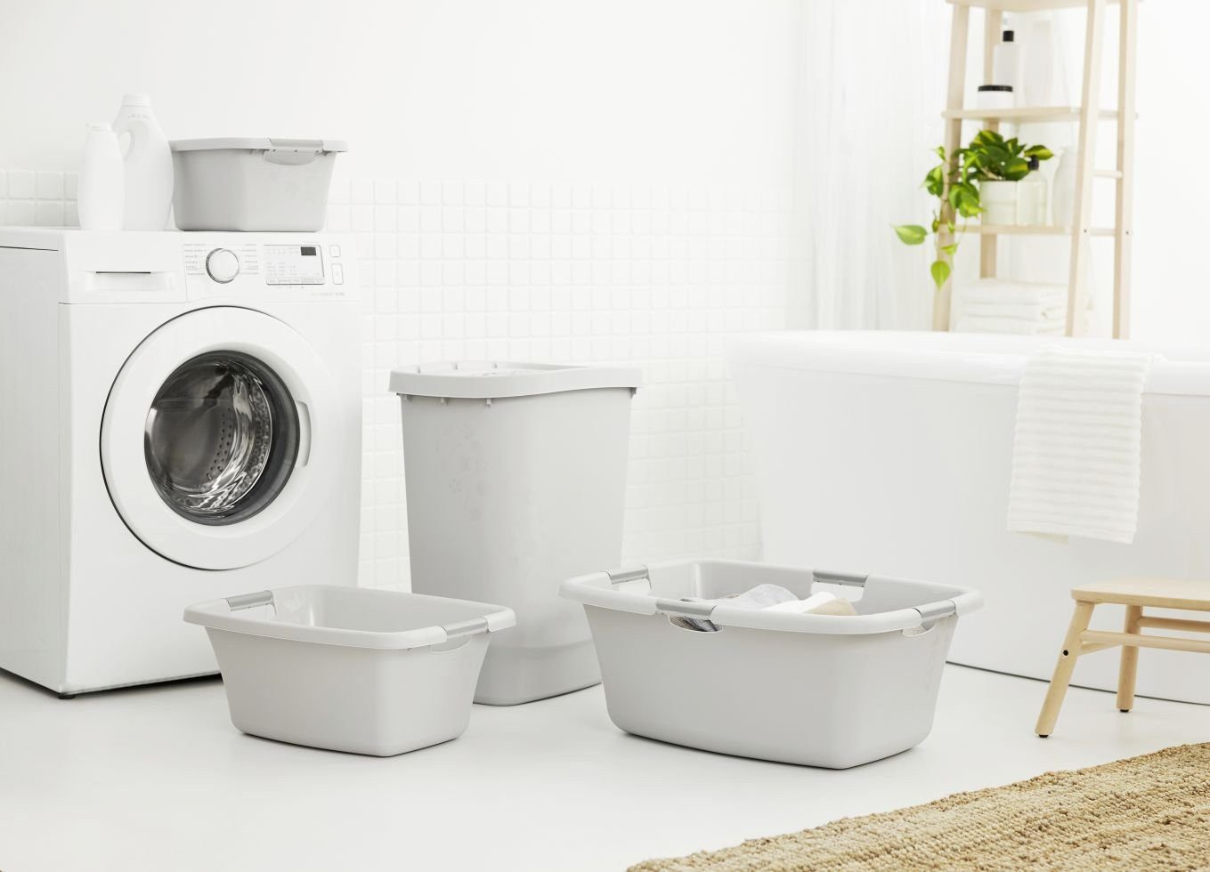 ROTHO Wäschekorb Rotho Wäschewanne Flowers 12 günstig online kaufen
