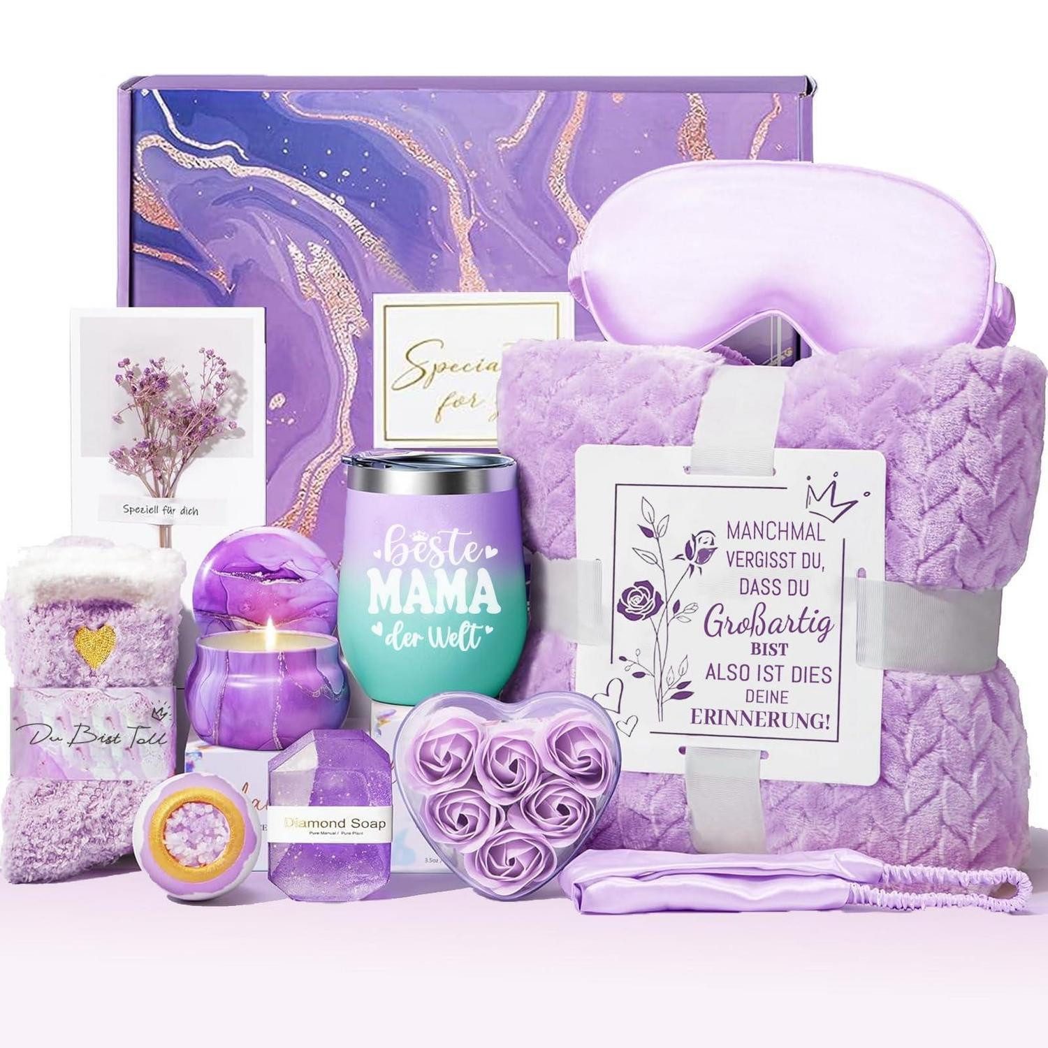 LuxusKollektion Geschenkbox Wellness Geschenkset Mama Lila-2 (1 St)