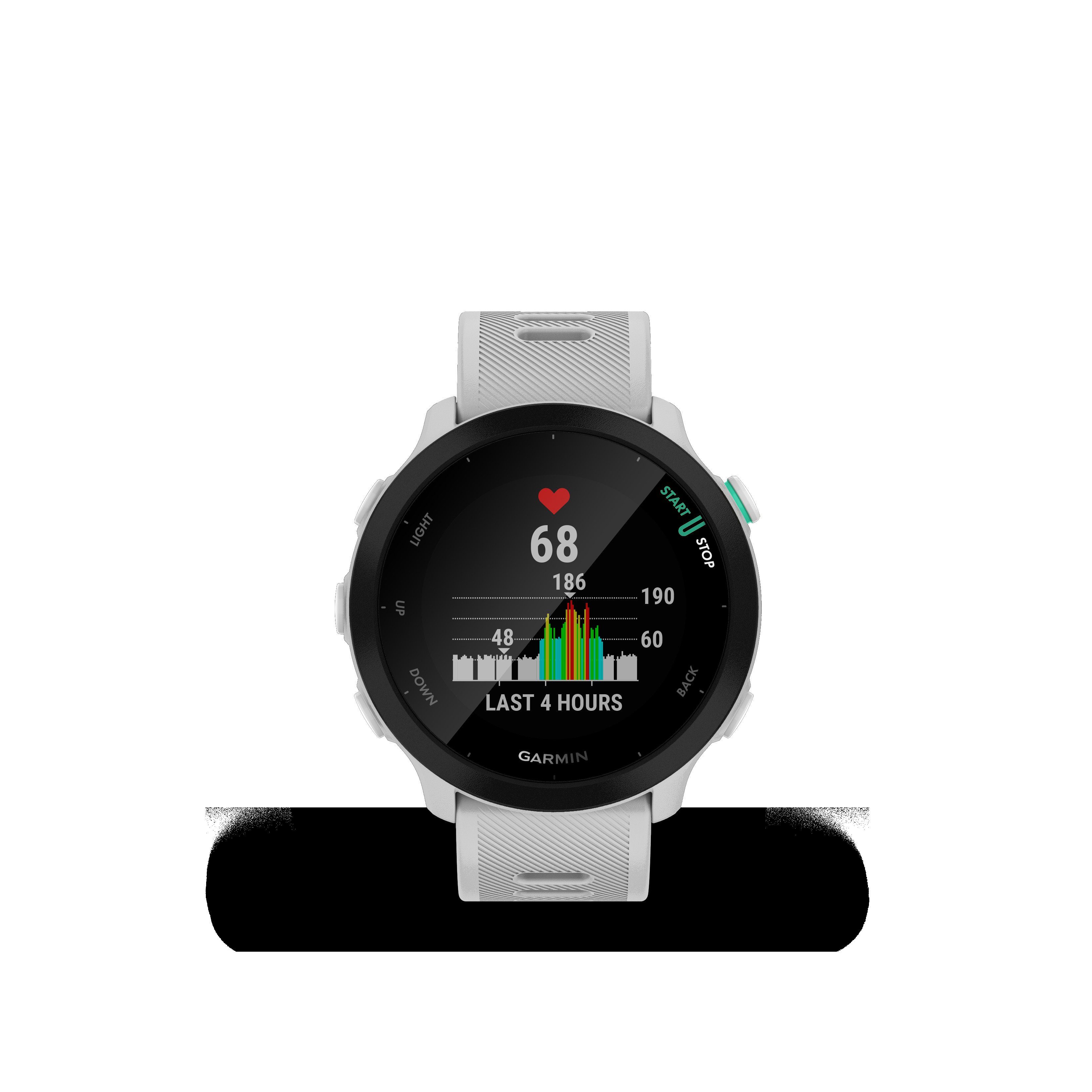 schwarz/weiß cm/1,04 Zoll, (2,64 Weiß Garmin), 55 | Smartwatch FORERUNNER GPS-Laufuhr Garmin Multisport-