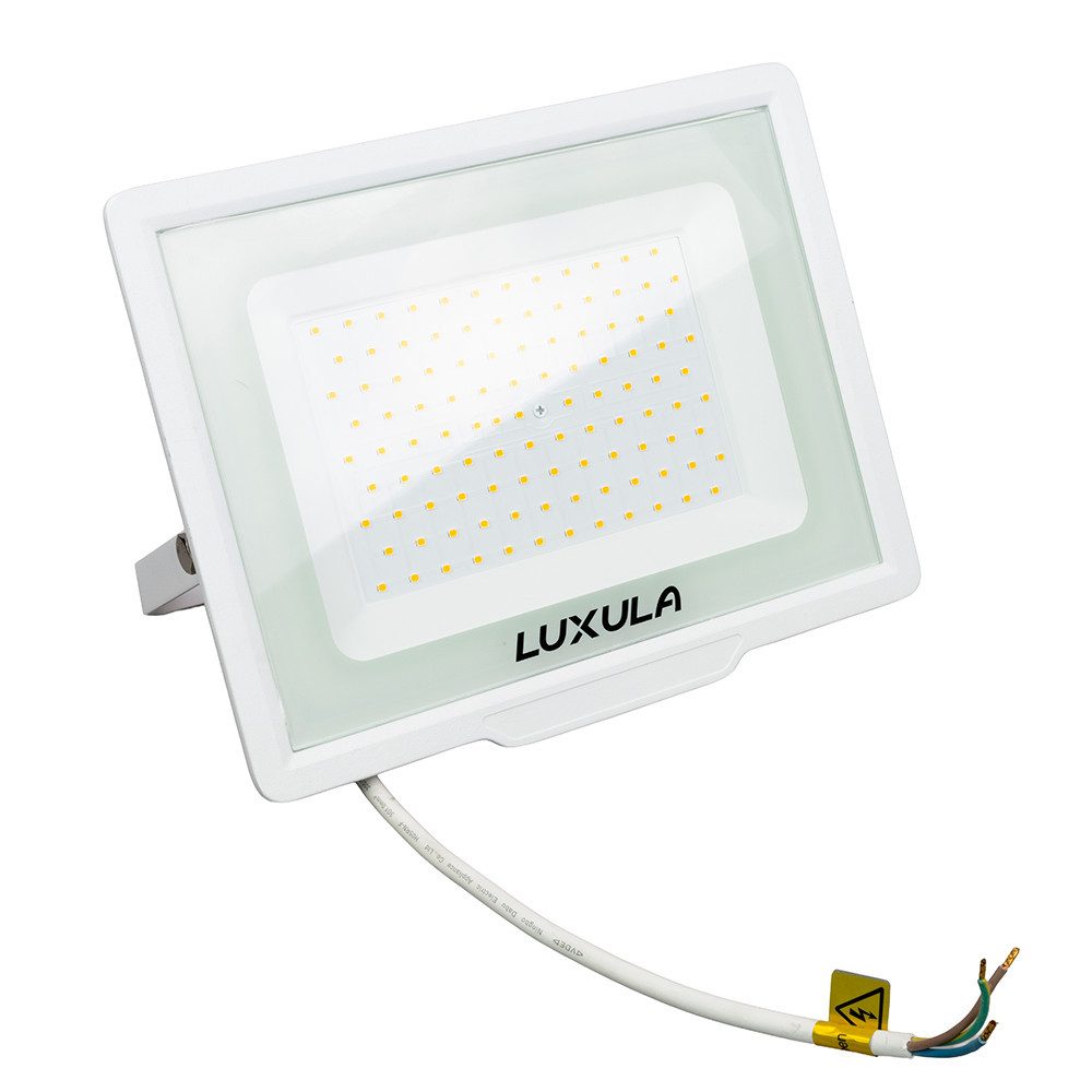LUXULA LED Flutlichtstrahler LUXULA LED Fluter 100 W 4000 K Neutralweiß Weiß, LED fest integriert, Neutralweiß