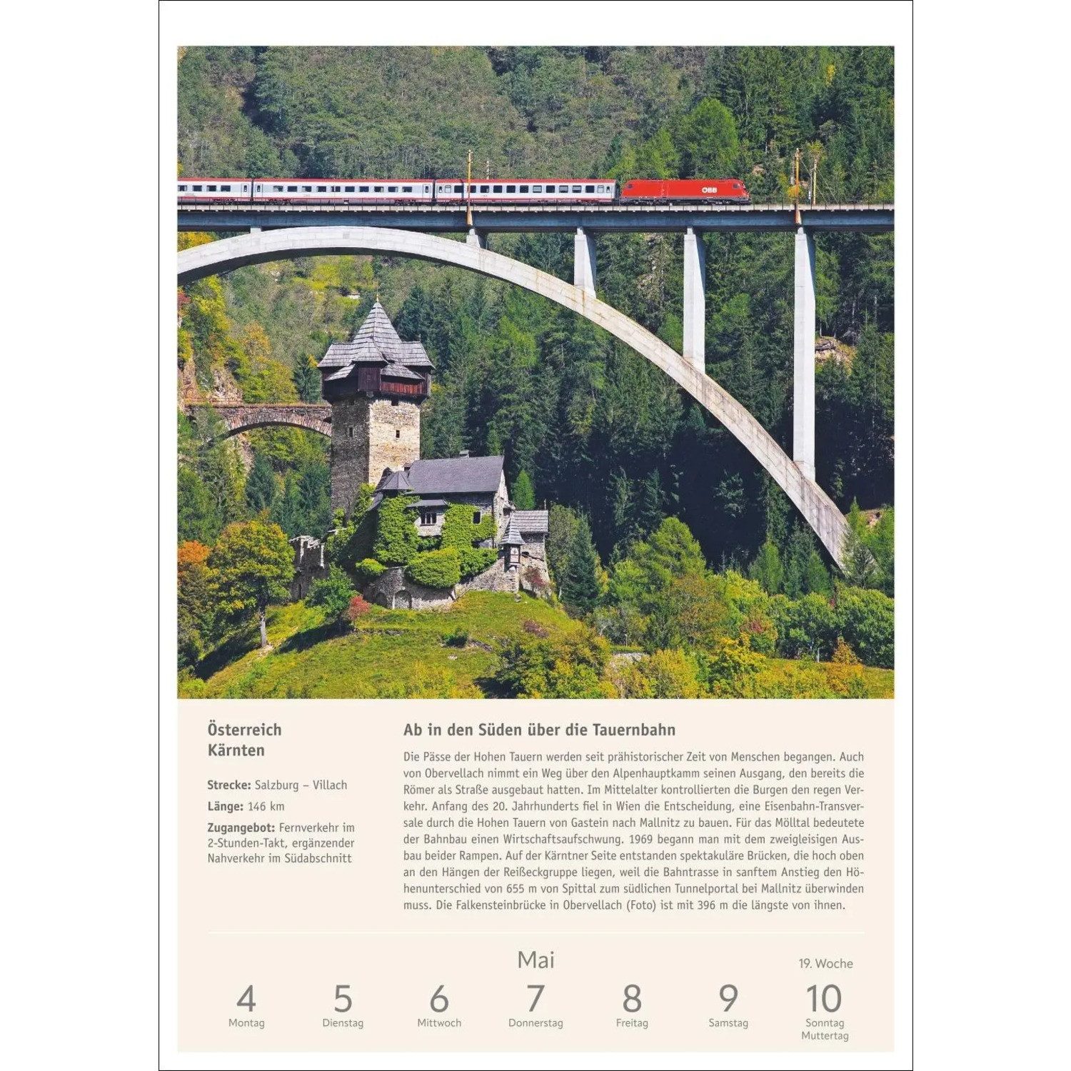 Harenberg Kalender Verlag Wandkalender Zugreiselust Wochen-Kulturkalender 2026 - 53 unvergessliche...