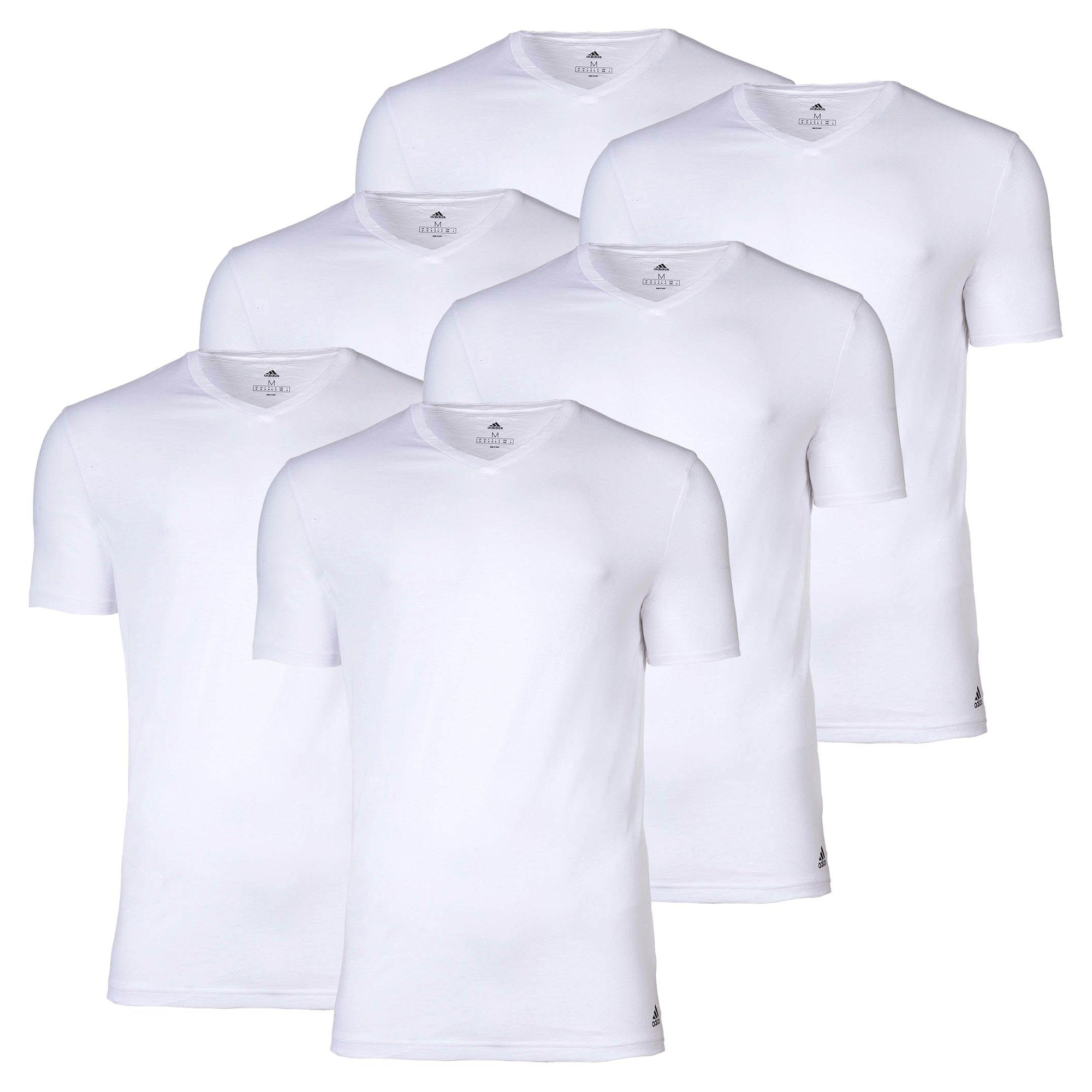Herren T-Shirt Flex - Active Pack 6er Sportswear adidas Trunks, Boxershorts, Weiß