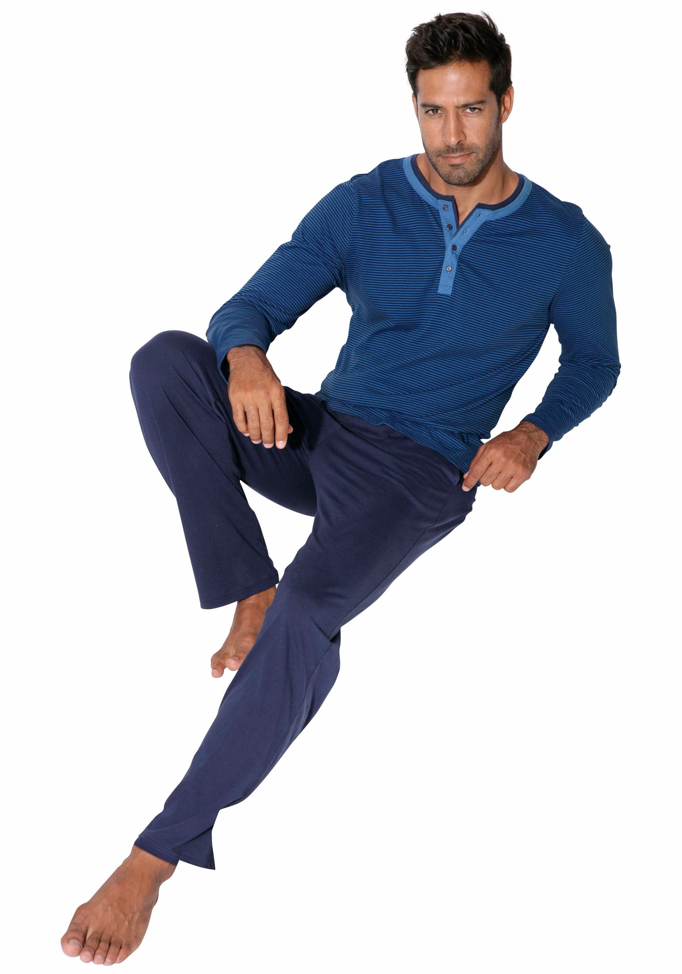 AUTHENTIC LE JOGGER Pyjama (2 tlg) Schlafanzug in langer Form