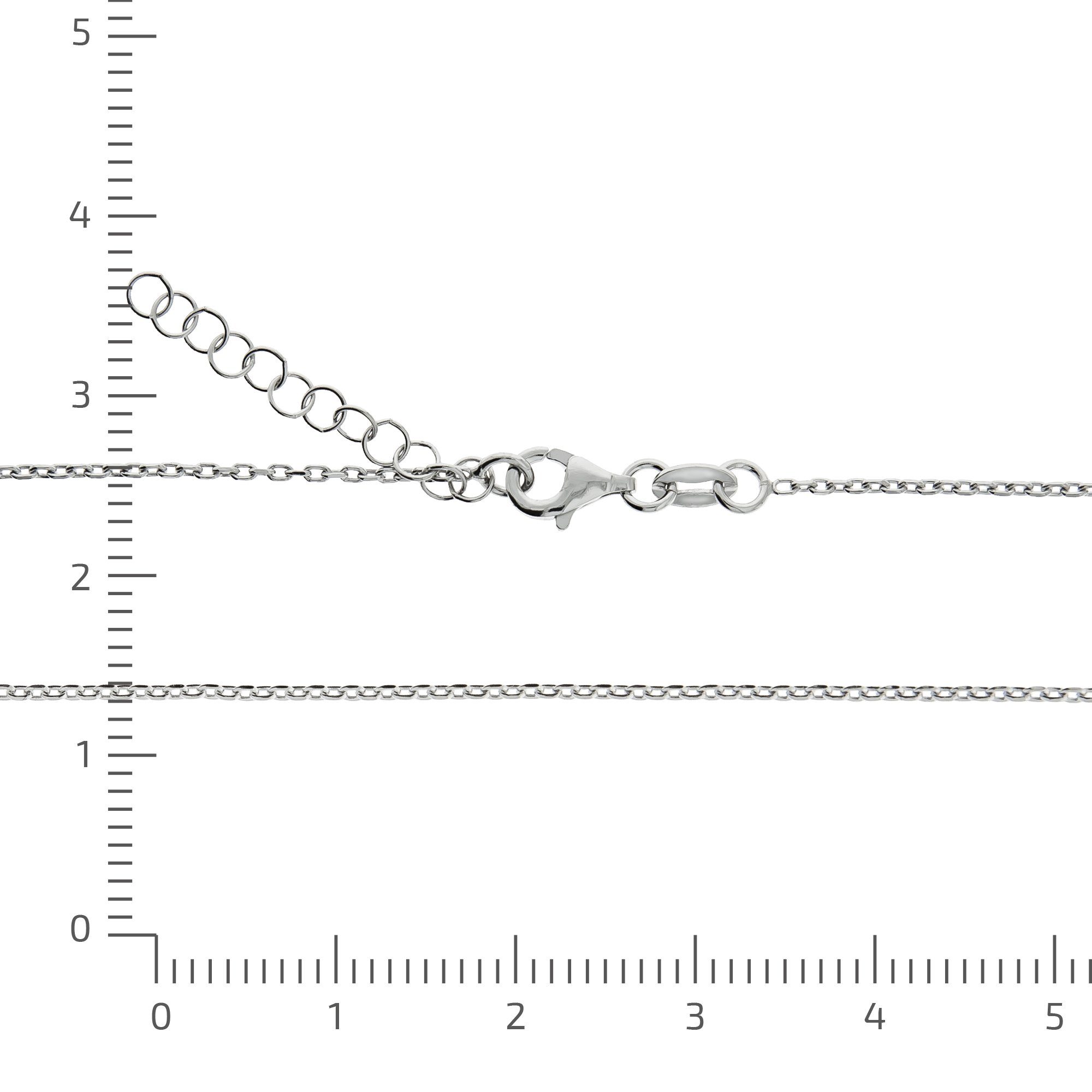 Diamonds by Ellen K. Kette mit Anhänger Silber 925 mit 1x Diamant 0,008ct. Buchstabe D
