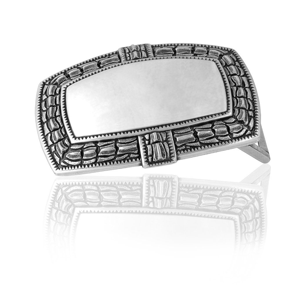 FREDERIC HERMANO Gürtelschnalle 40mm Metall Silber - Buckle Mirror - 323007530020 | Gürtelschnallen