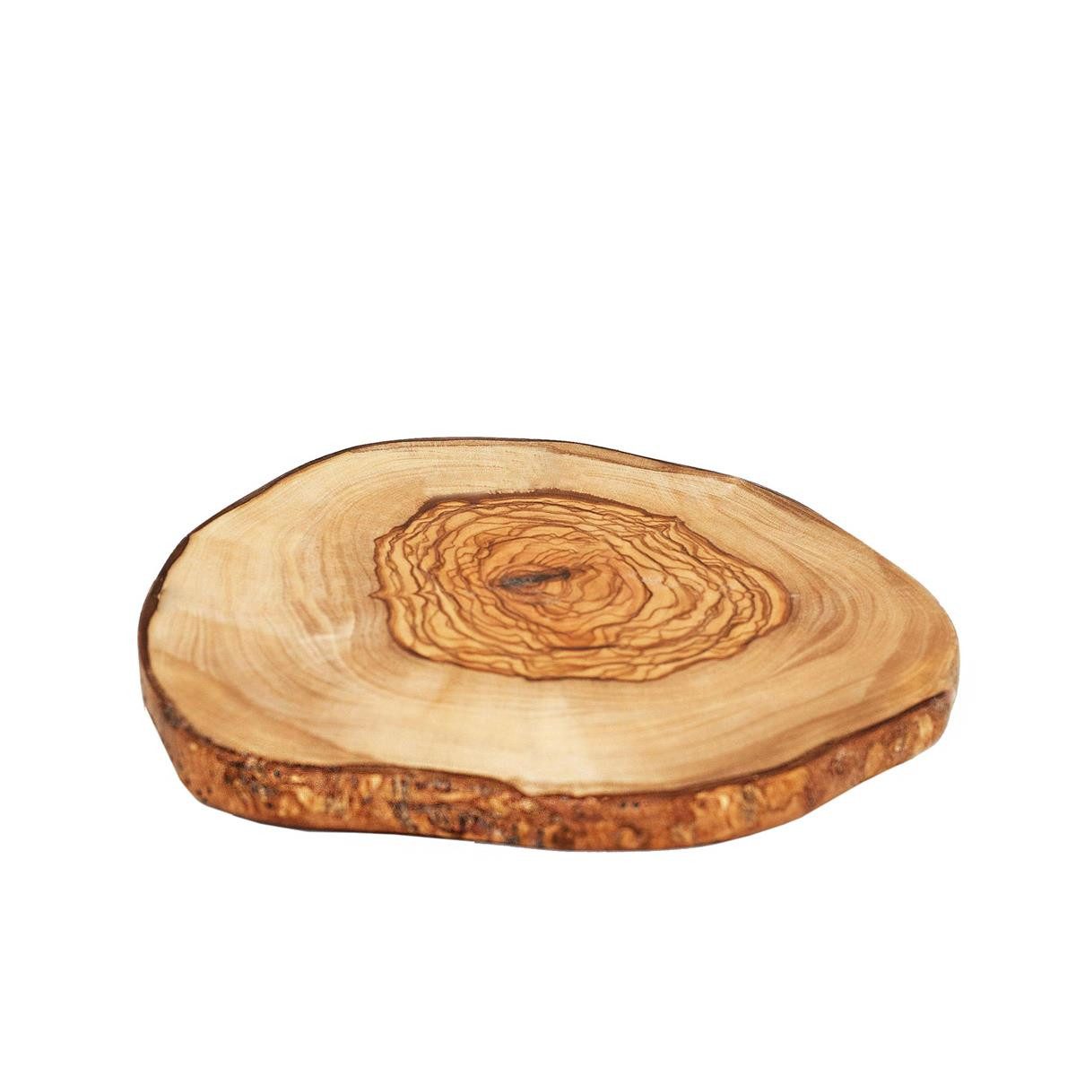 NATUREHOME Schneidebrett Baumscheibe Ø 12-17cm, Olivenholz, (Einzelartikel), Handarbeit