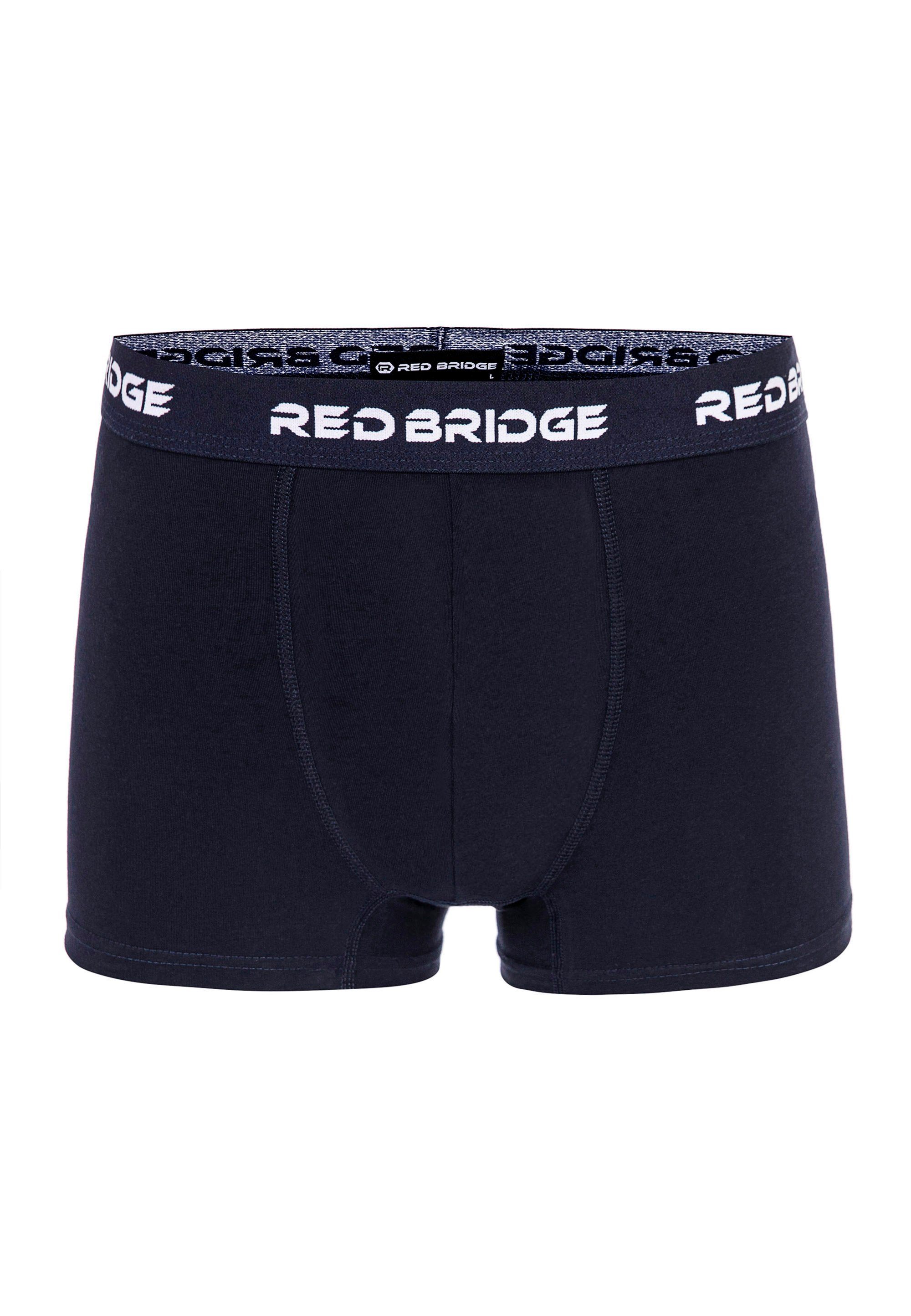 blau trendigem mit (10-St) Bangor RedBridge Boxershorts Logobund